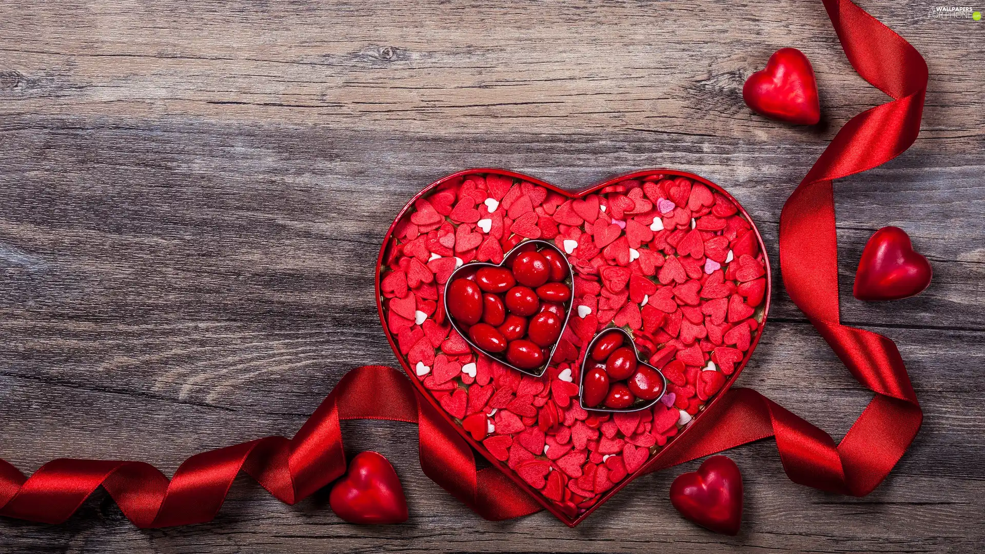 ribbon, Heart, hearts, love, Valentine