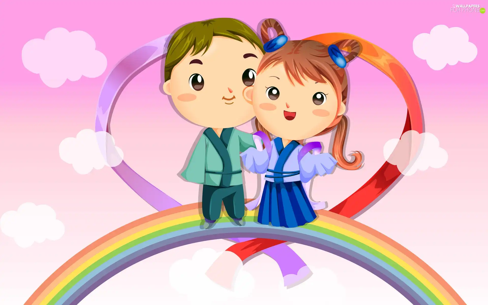 Heart, 2D, lovers, Great Rainbows, Steam