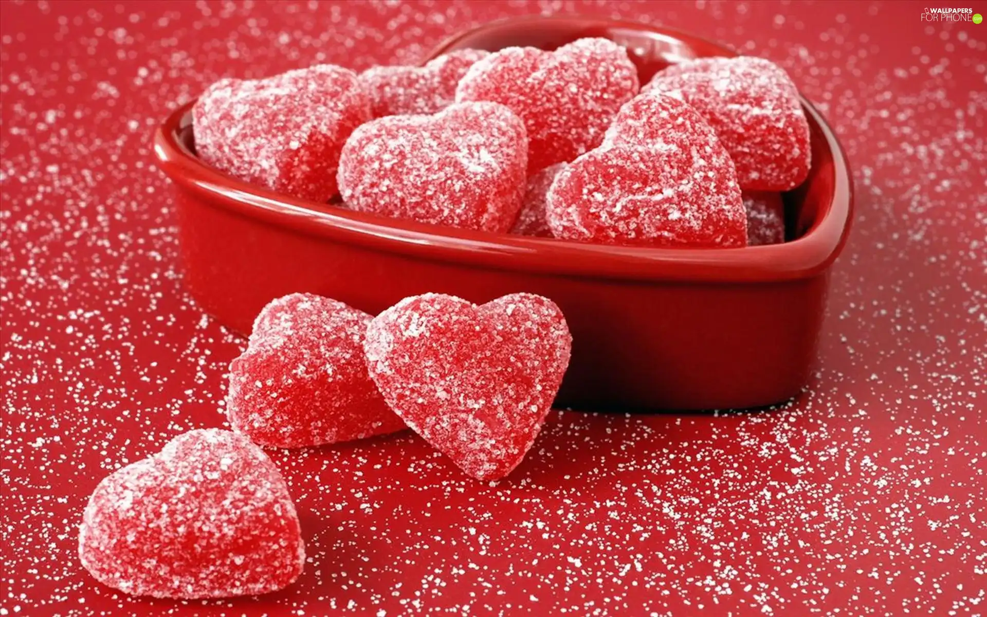 Drops, hearts