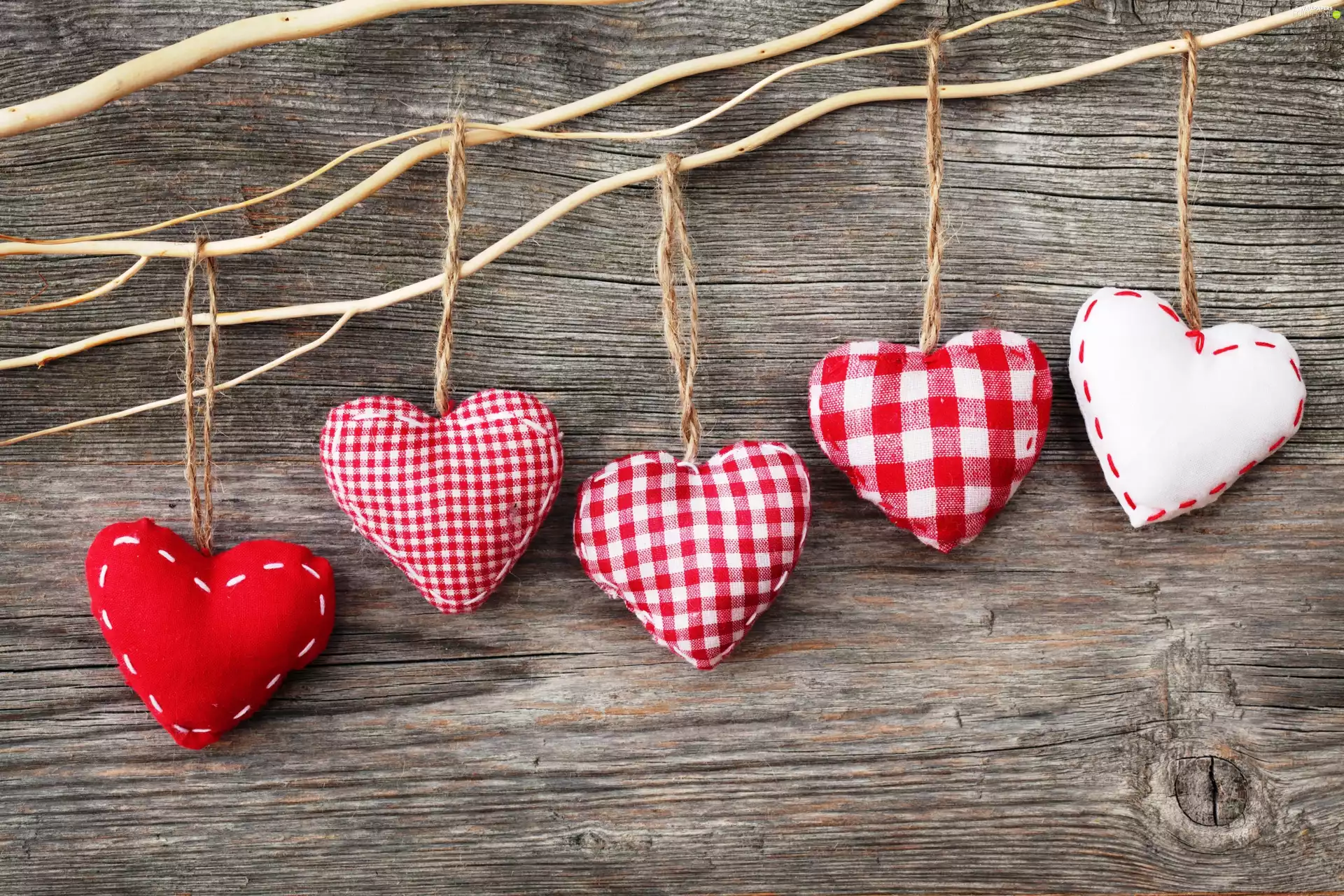 hearts, decor, Red