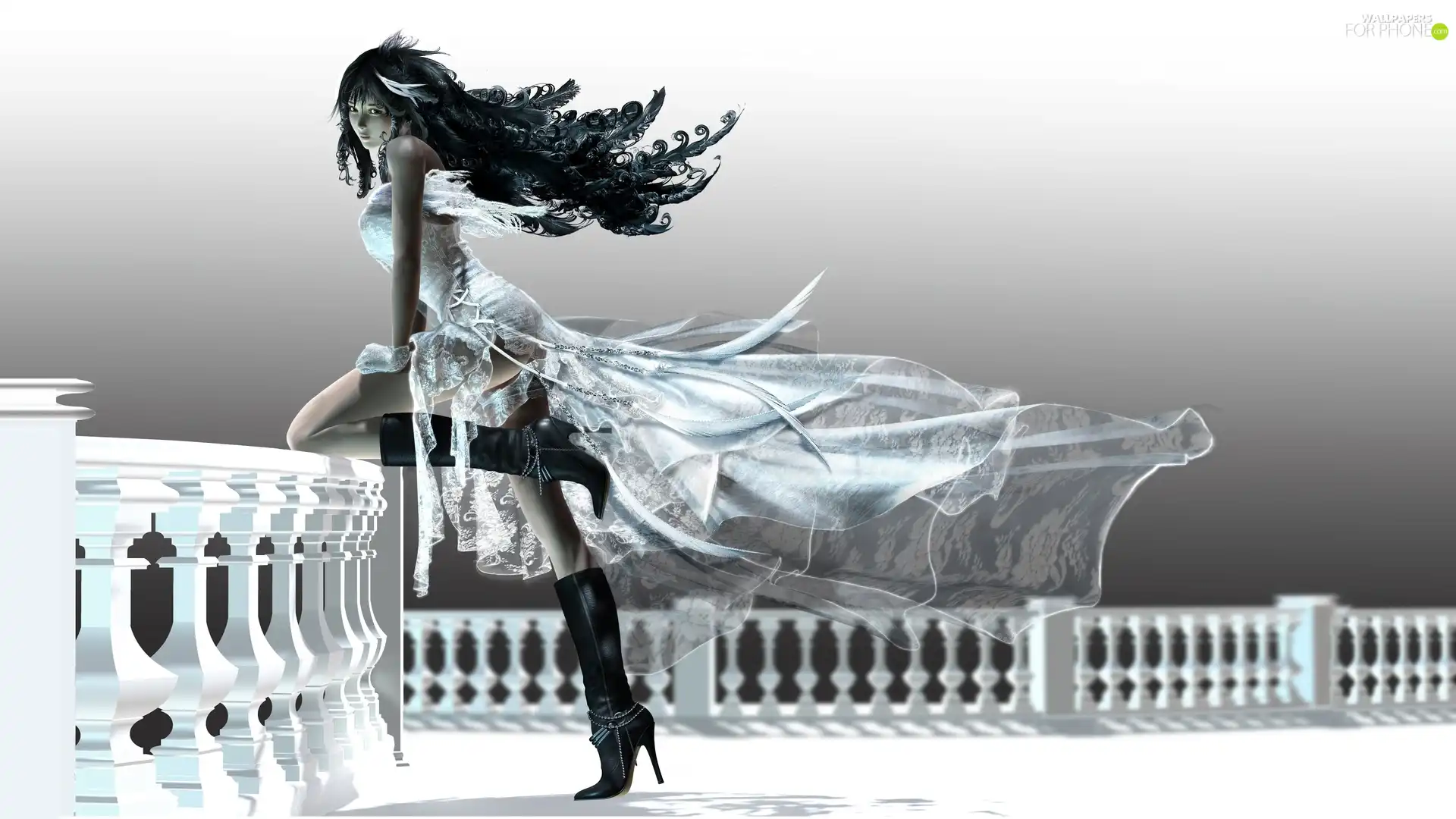 heels, girl, dress