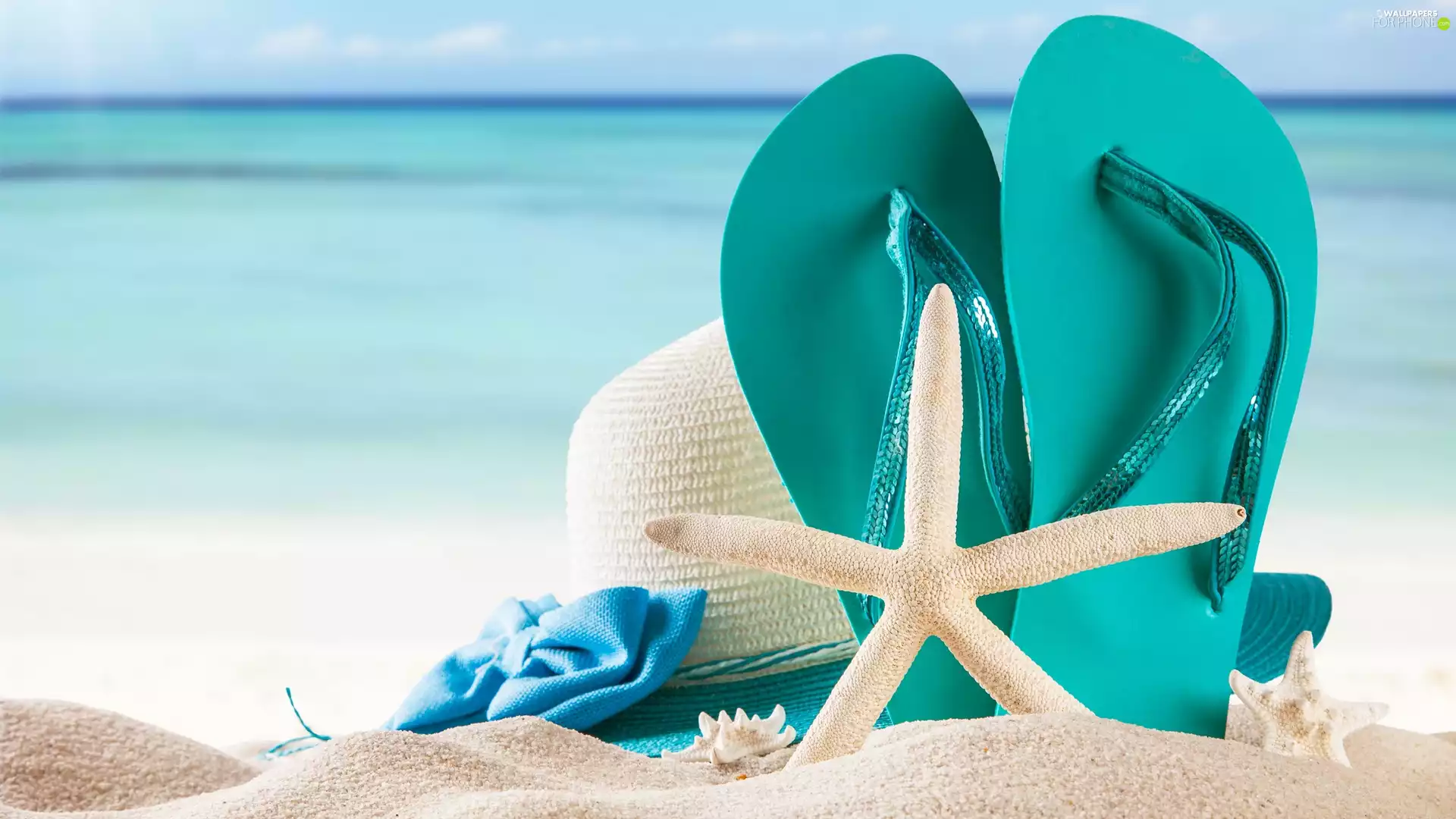 starfish, summer, Beaches, holiday, Hat, Flaps