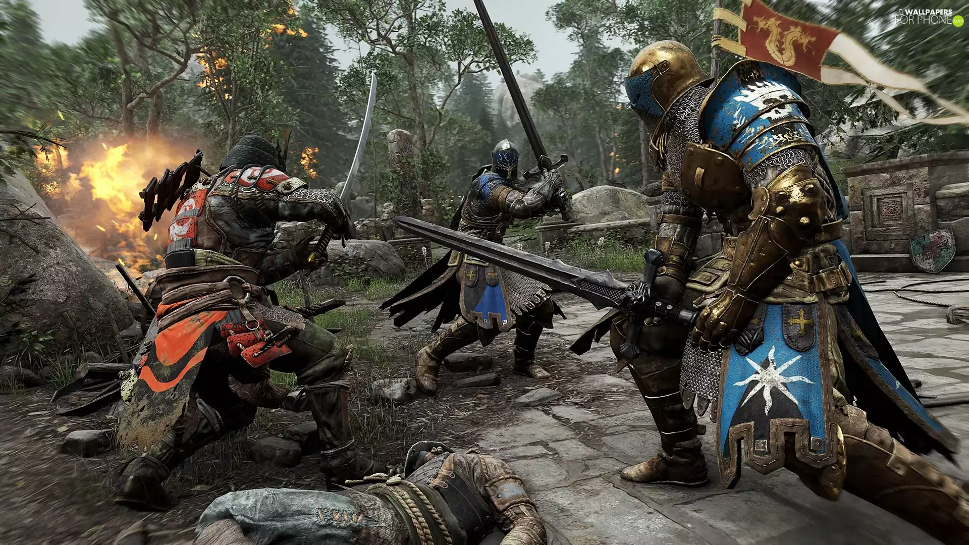 knights, samurai, For Honor, Fight, game