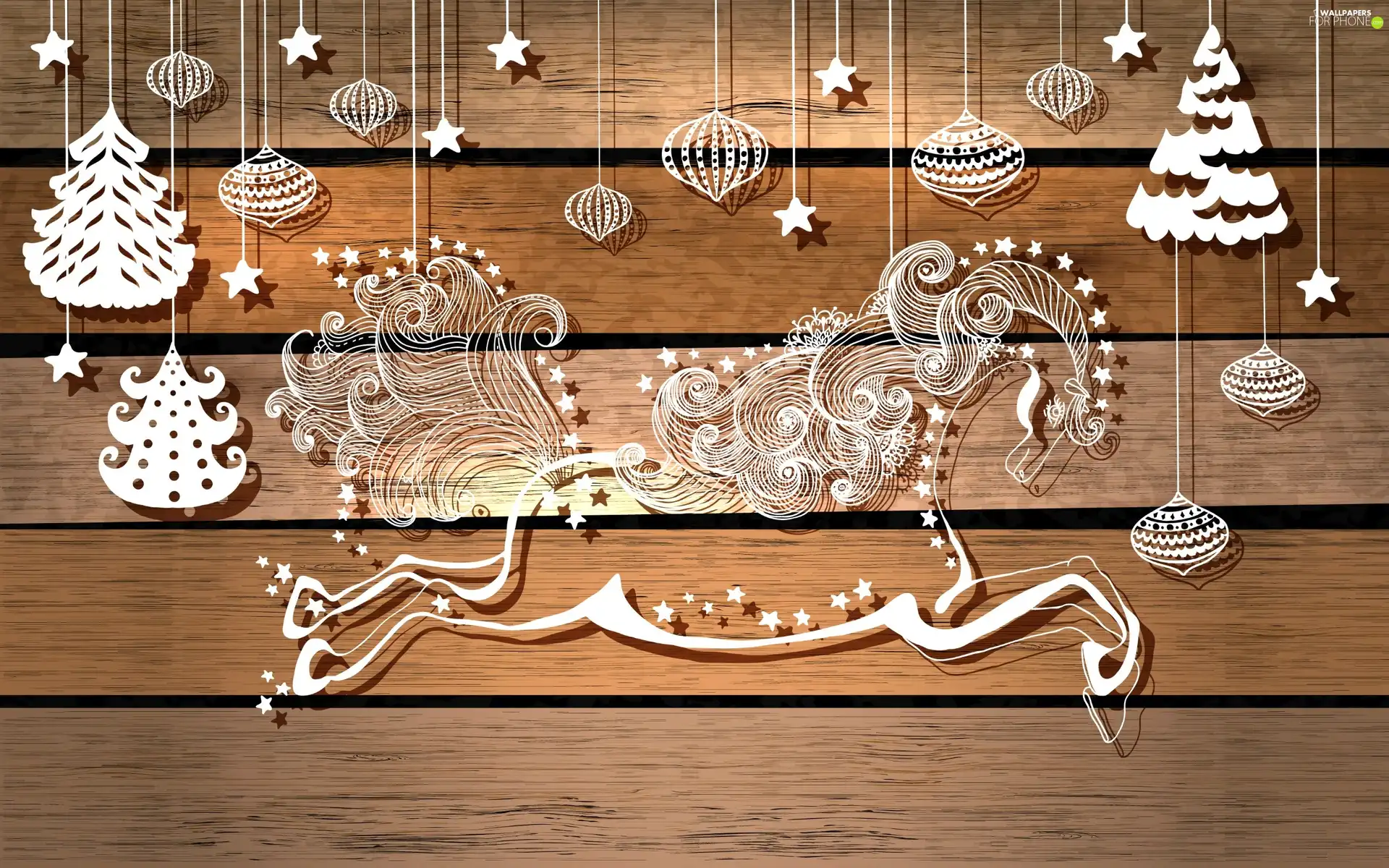 2014, decoration, horse, graphics, year, Christmas