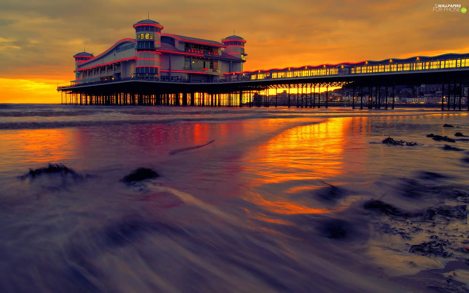 sea, sun, Hotel hall, west