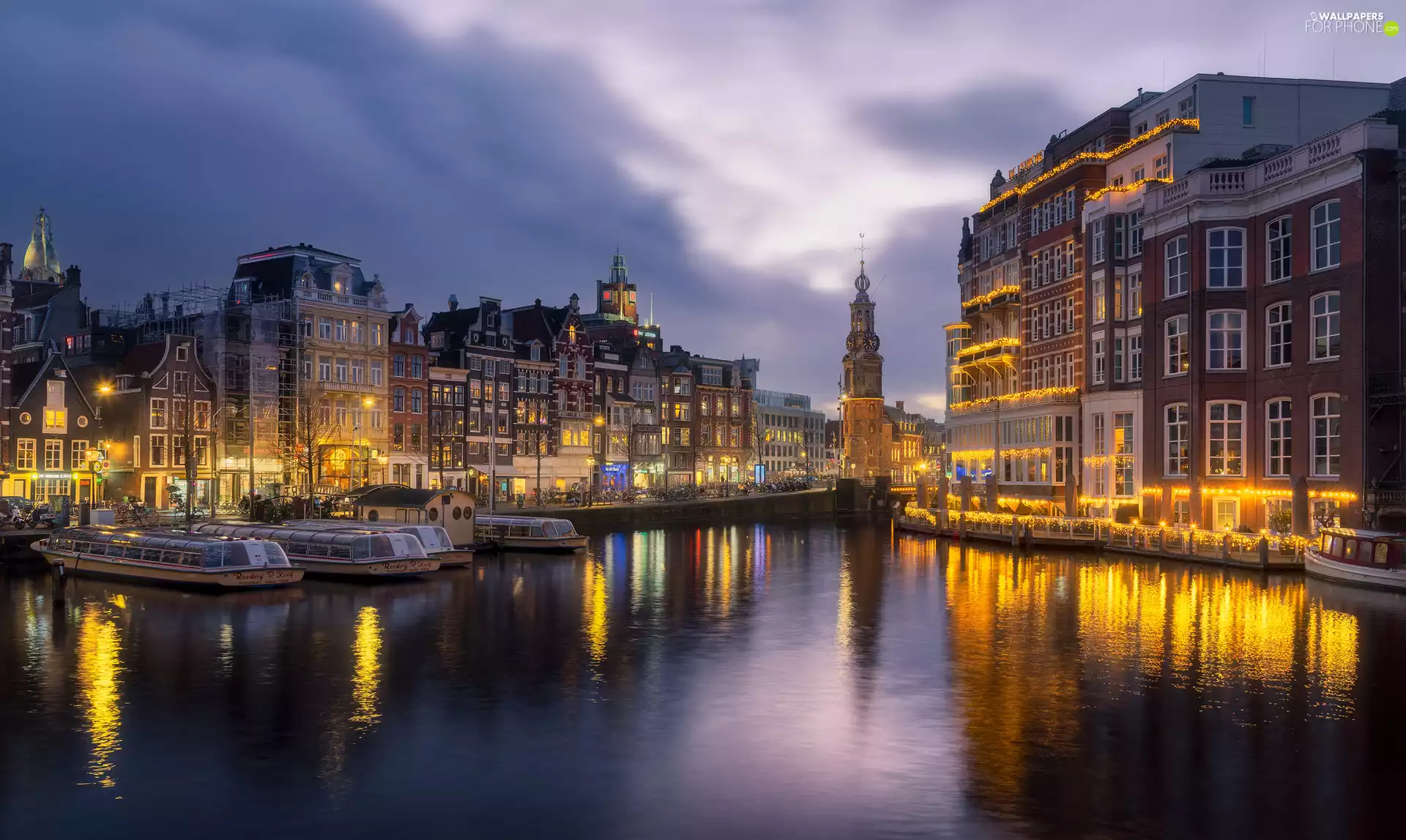 canal, Netherlands, wharf, Houses, Boats, Amsterdam
