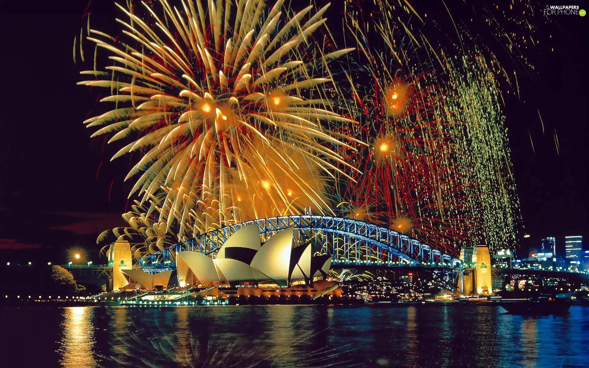 Sydney Harbour Bridge, Sydney Opera House, Sydney, fireworks, Australia