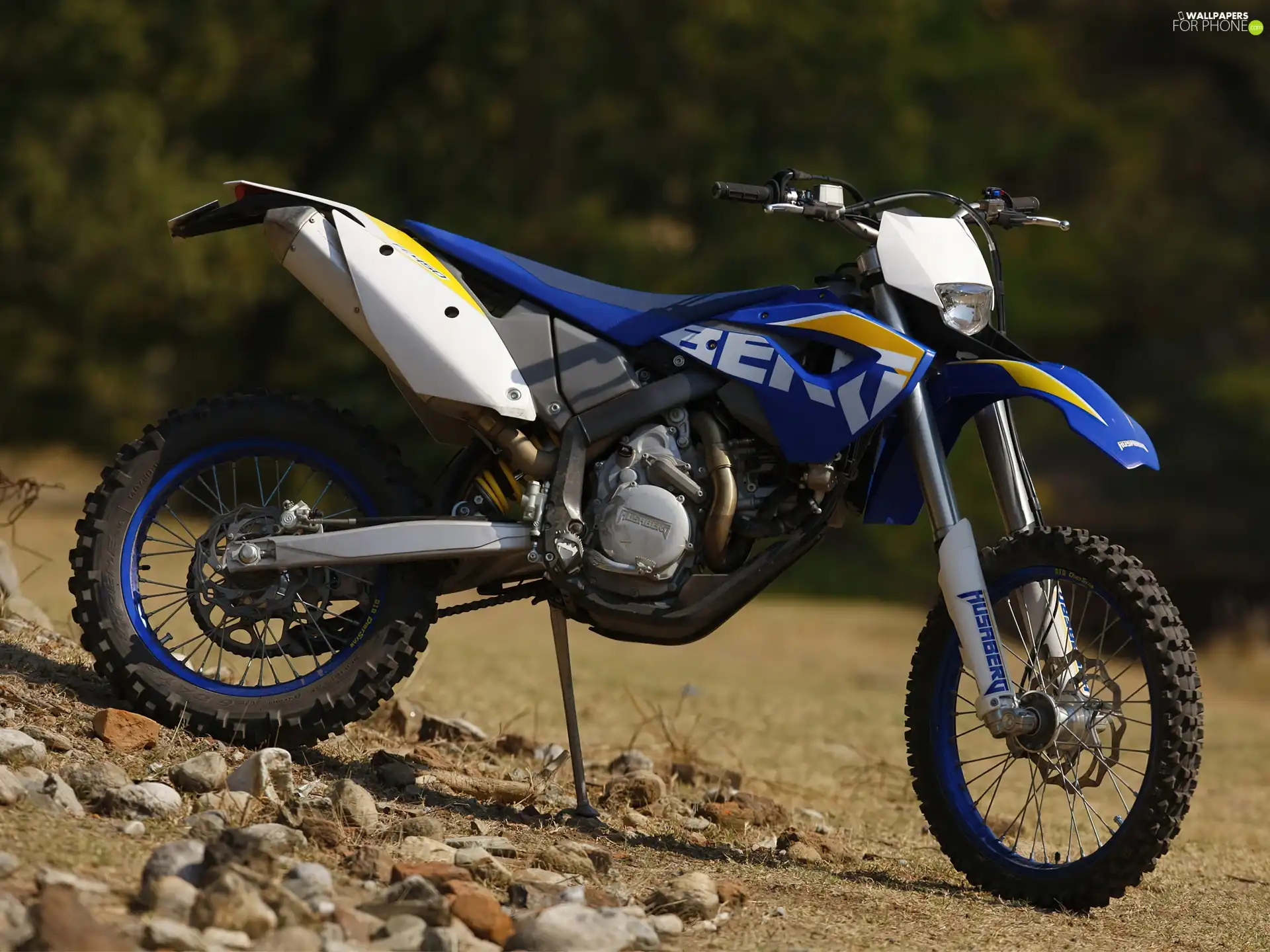footer, blue, Husaberg FE450