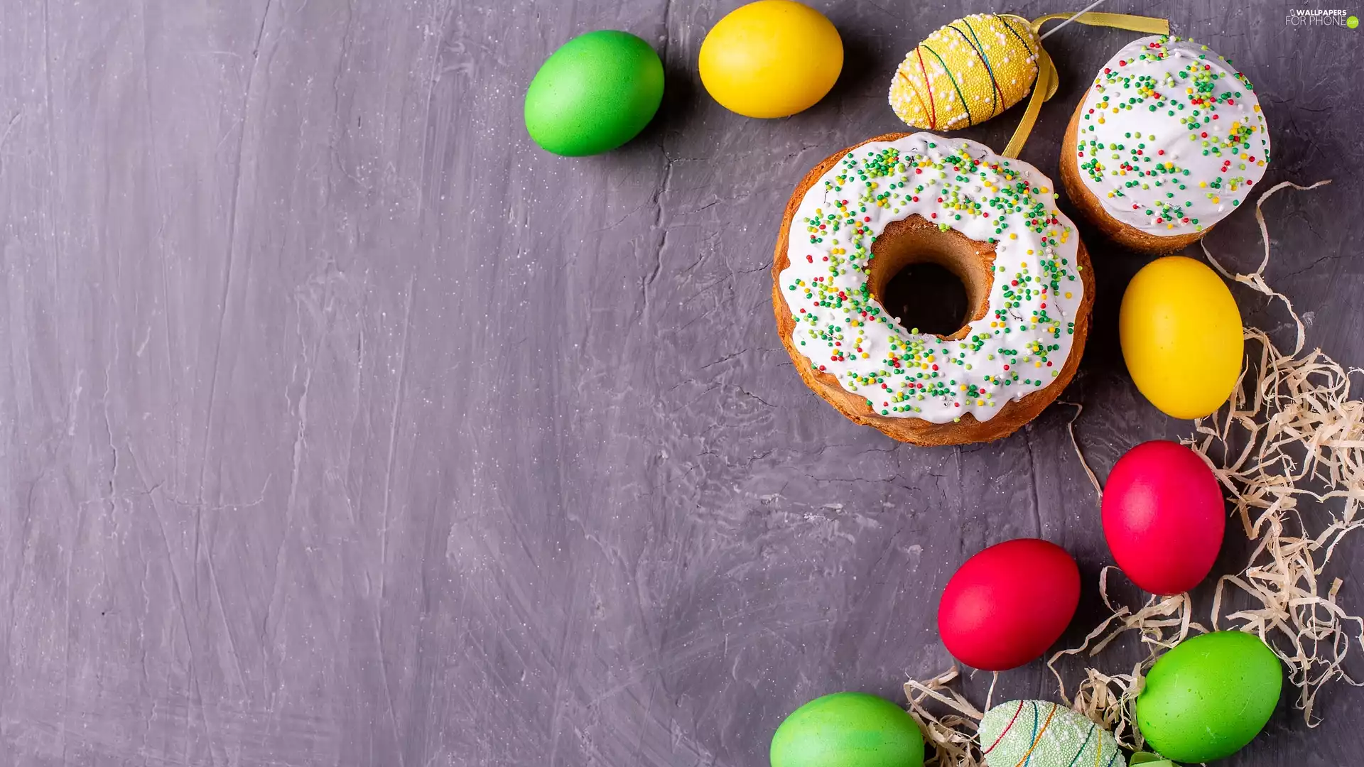 Baby, icing, eggs, cakes, Easter