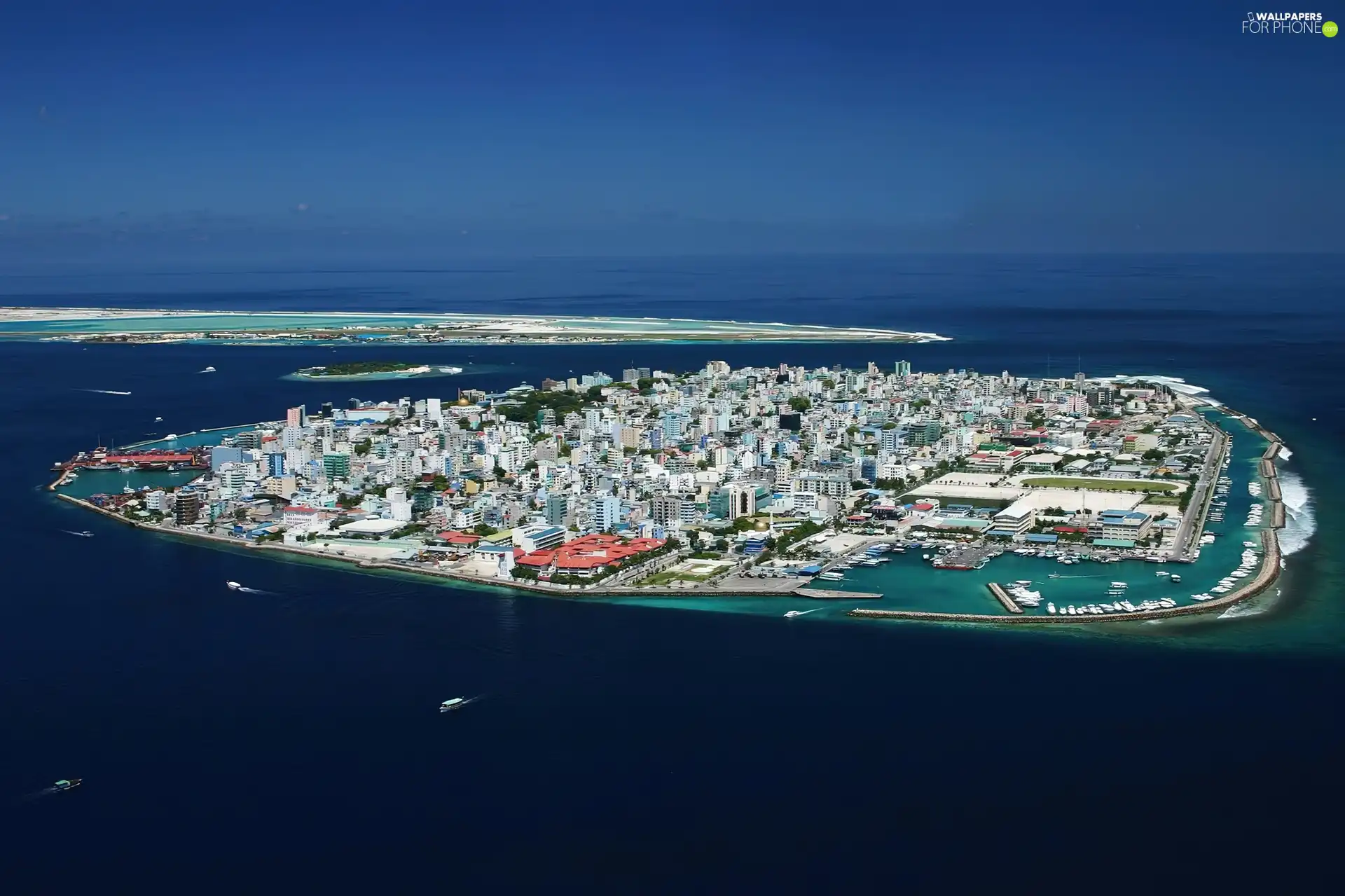 Island, Ocean, metropolis, Male, Maldives