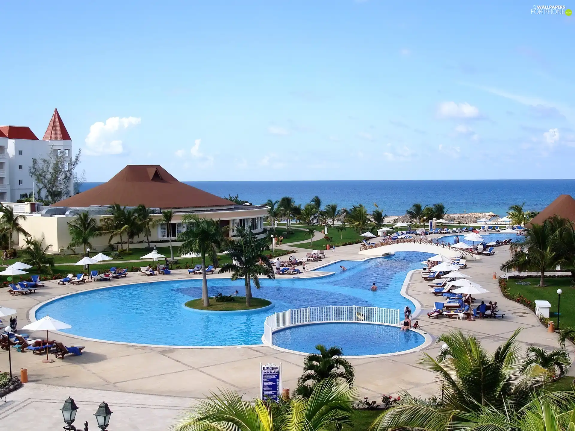 Hotel hall, Ocean, Jamaica, Pool