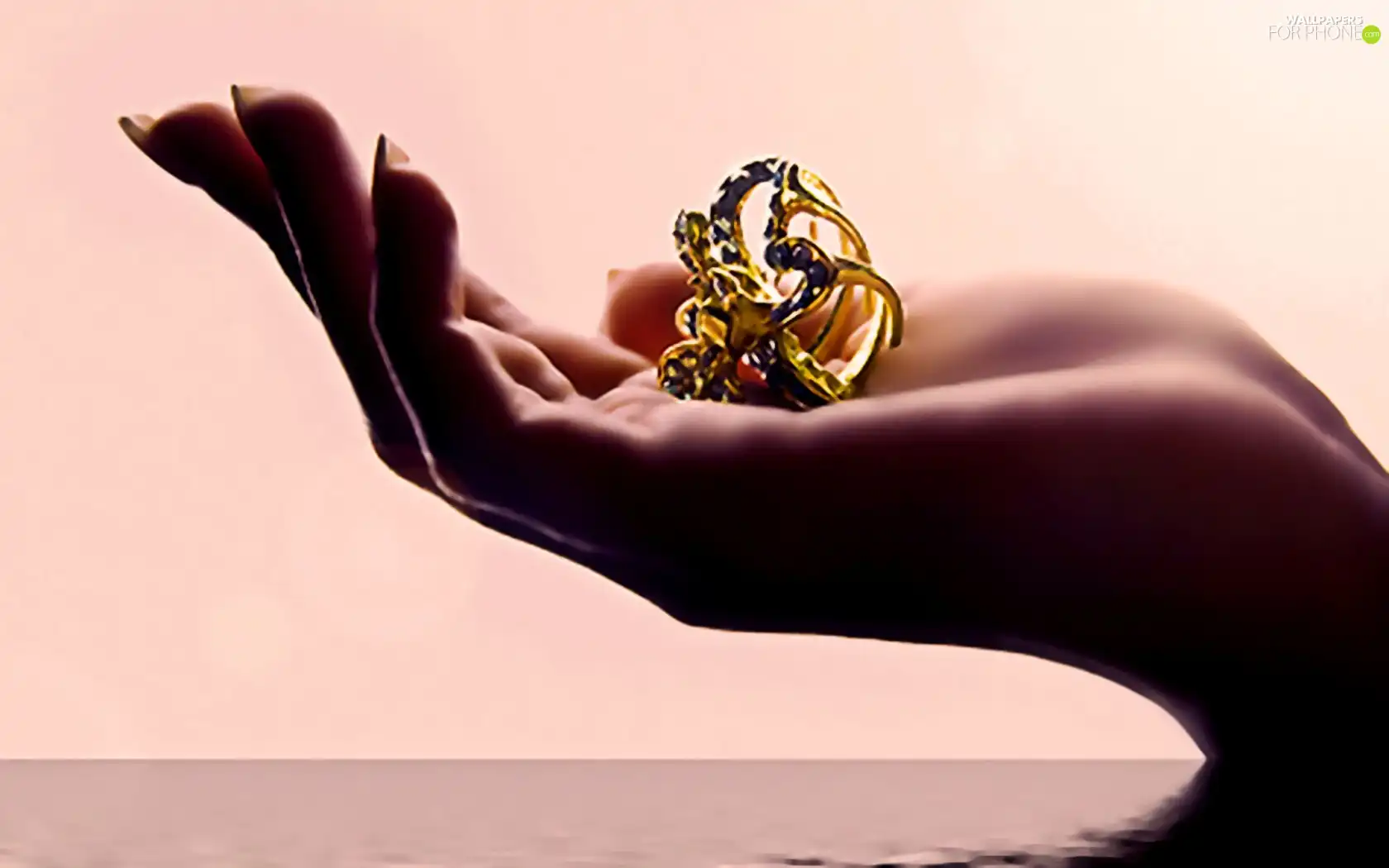 hand, addition, jewellery, Golden
