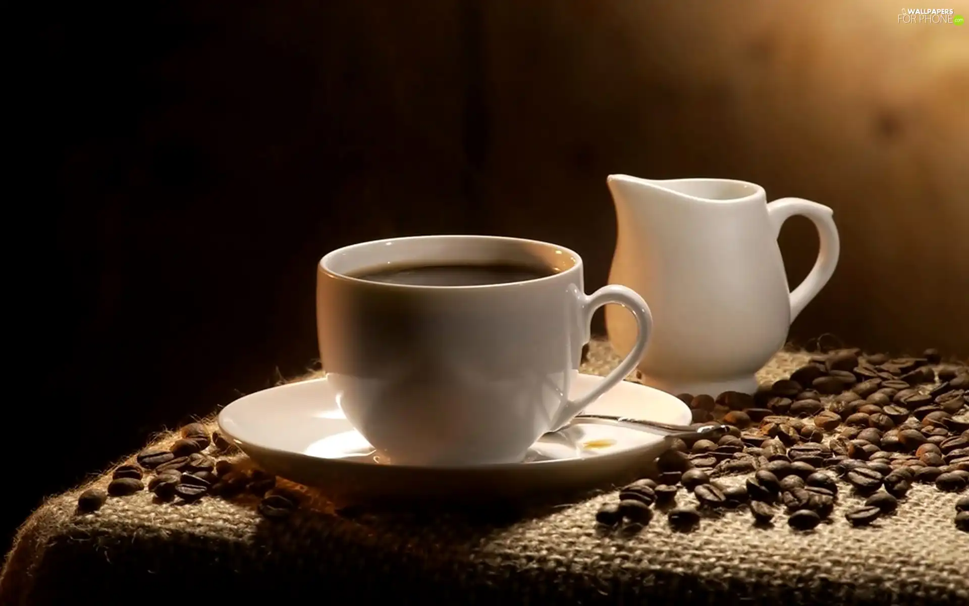 cup, grains, jug, coffee