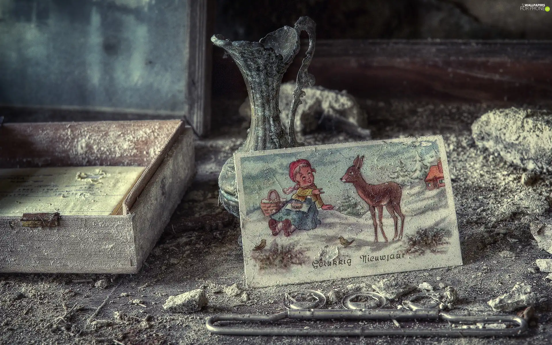 jug, Postcard, Antiquities, dust, decoration