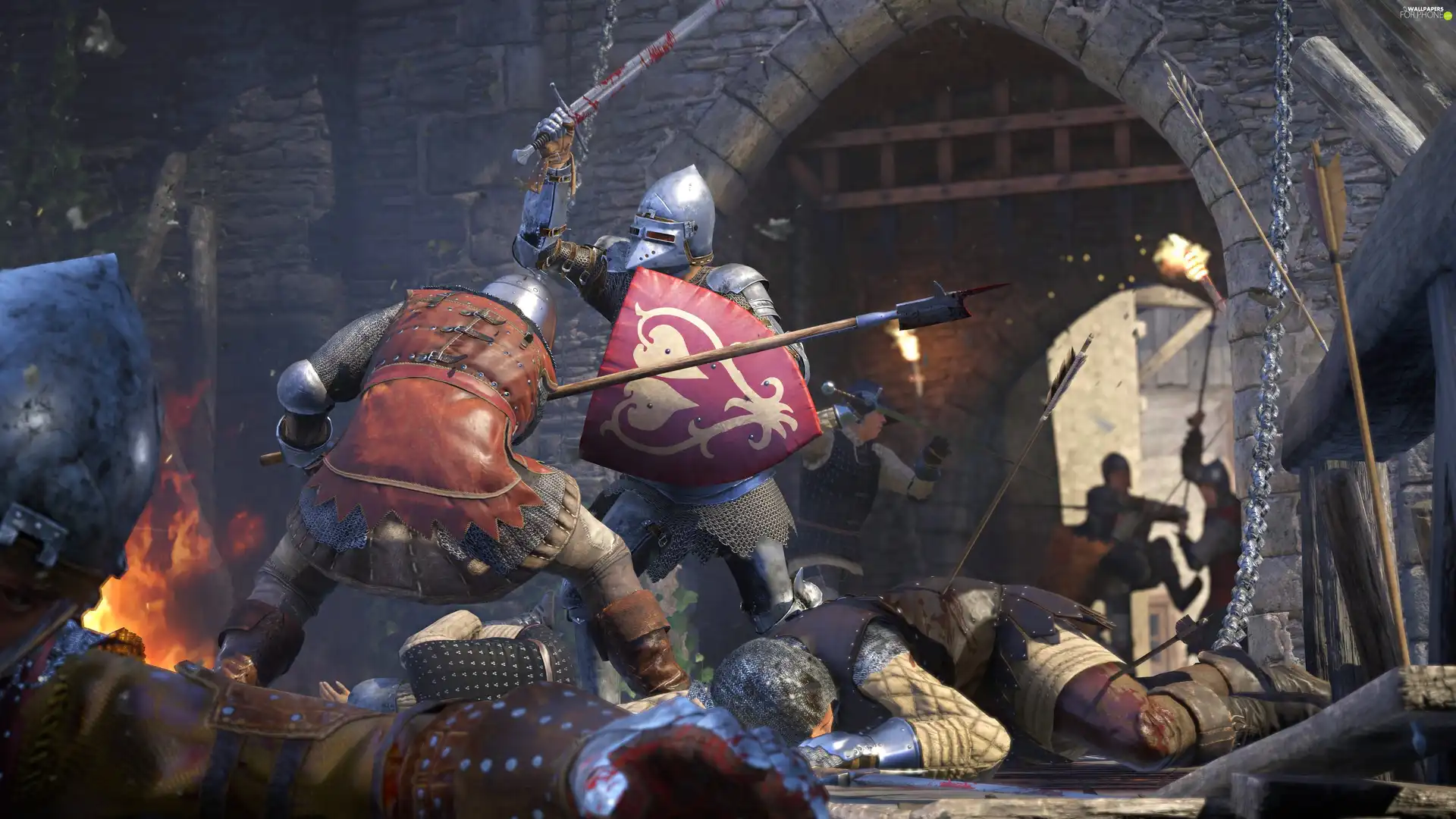 game, Fight, knights, Kingdom Come Deliverance