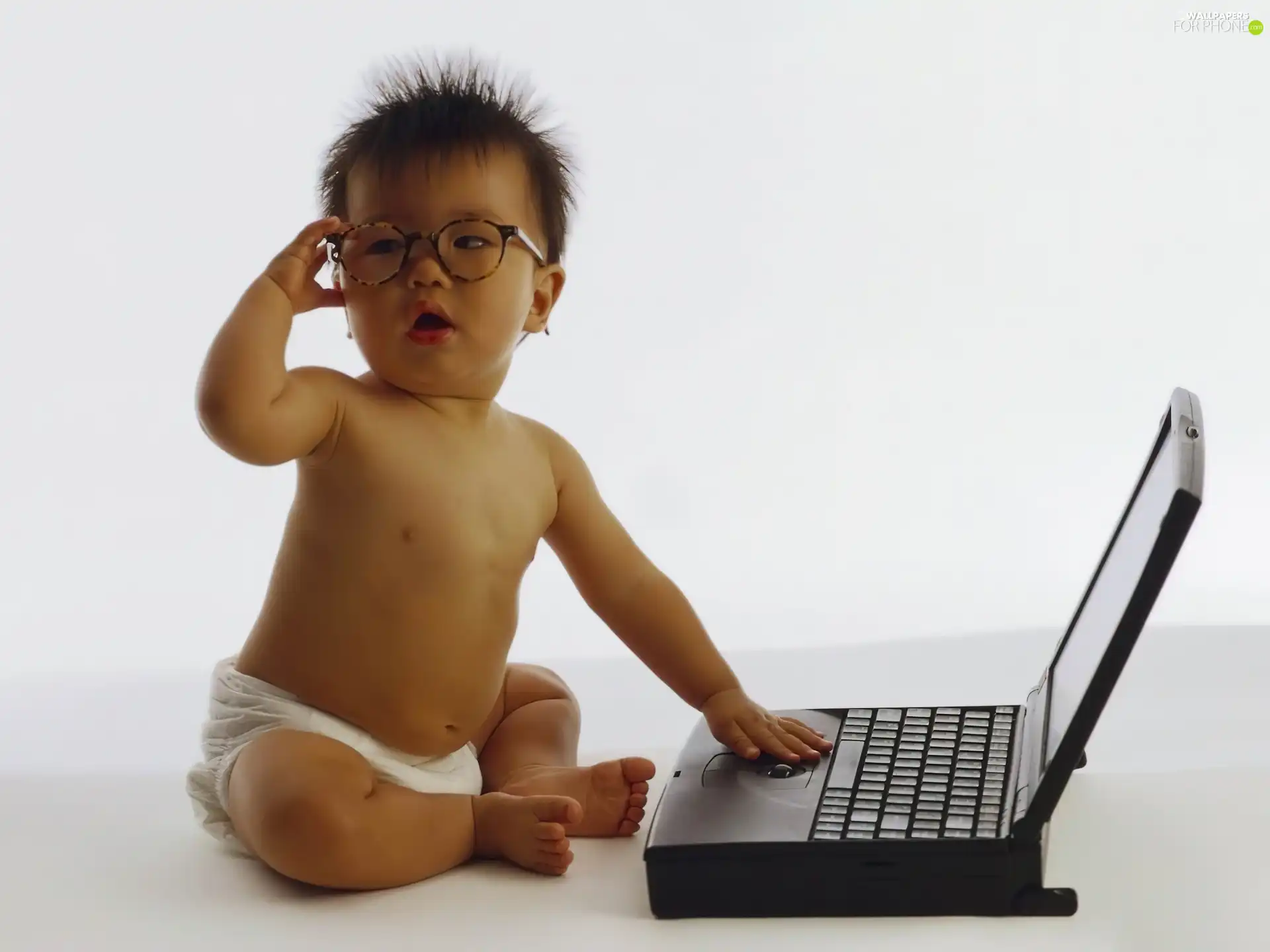 laptop, Kid, Glasses