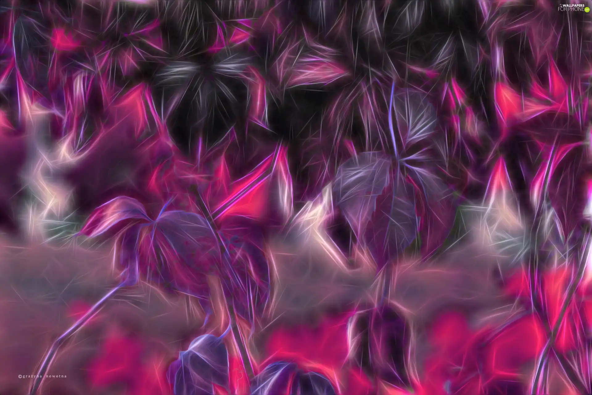 Leaf, Fractalius, purple