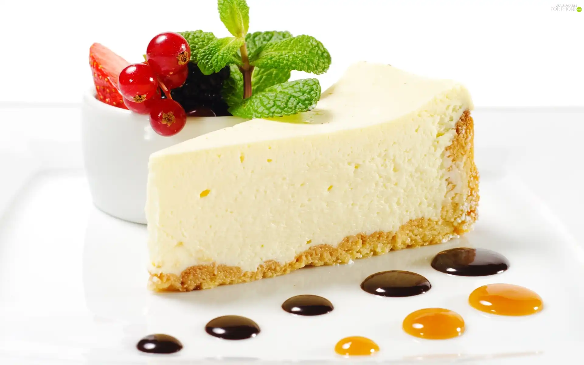 leaves, cake, Fruits