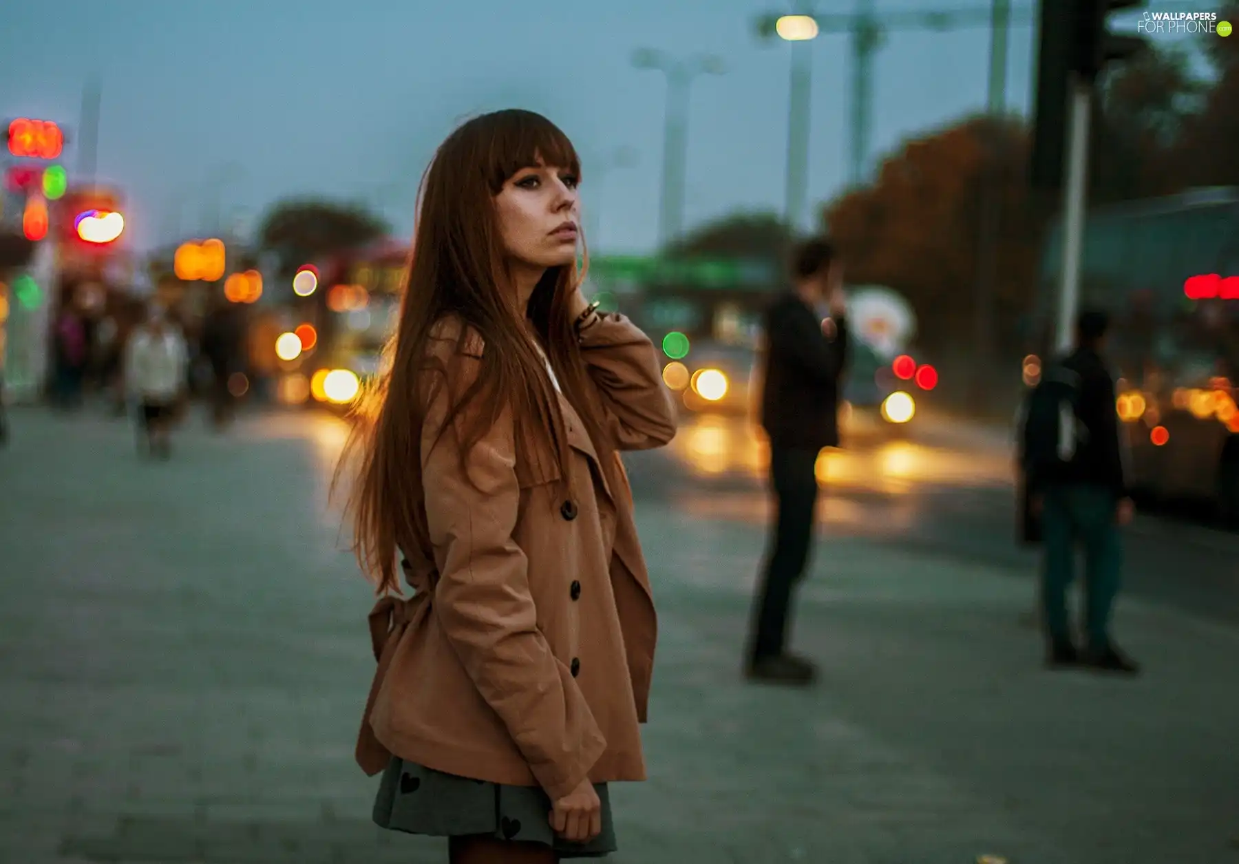 Town, Women, light brown