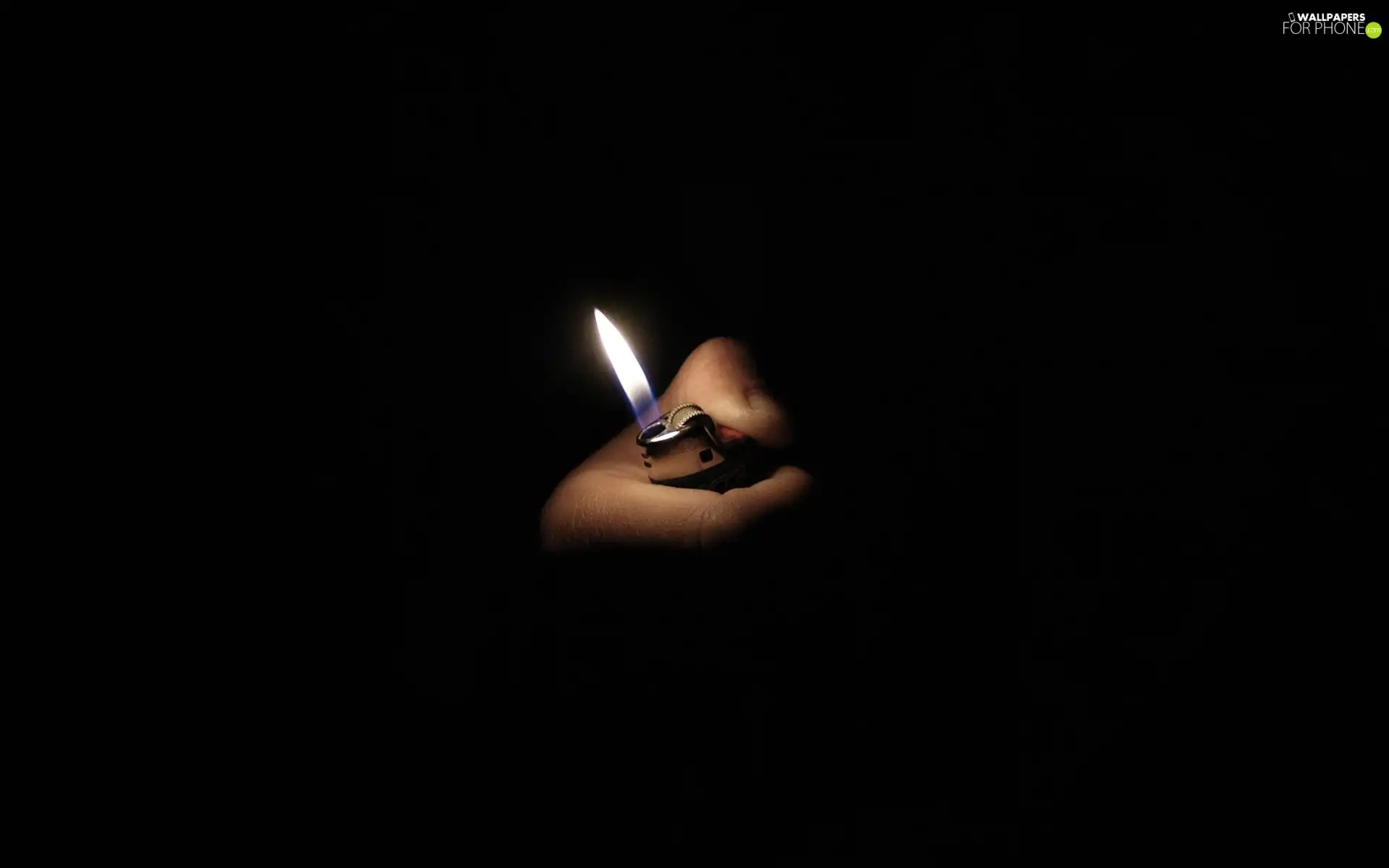 Big Fire, hand, lighter