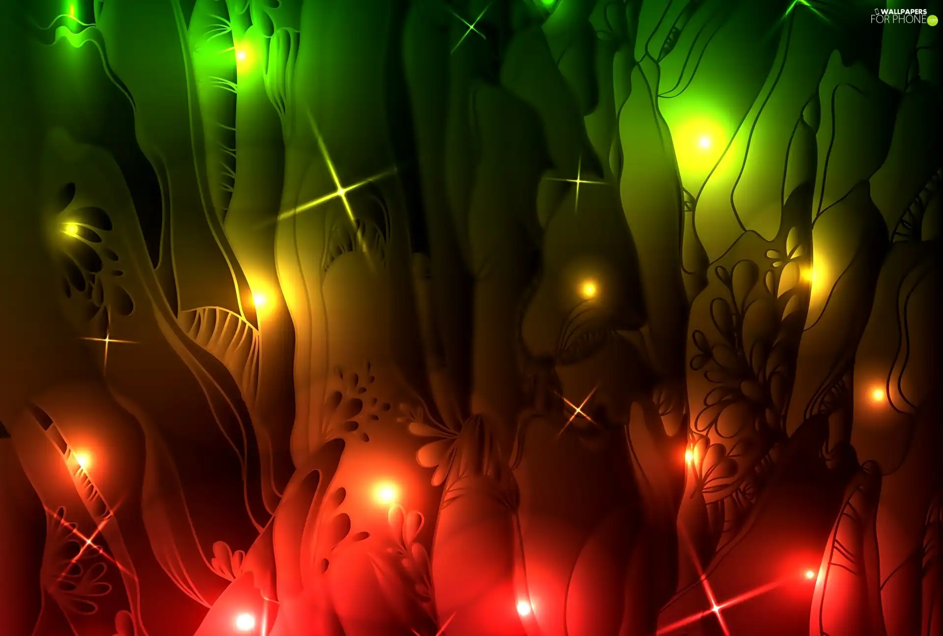 abstraction, lights