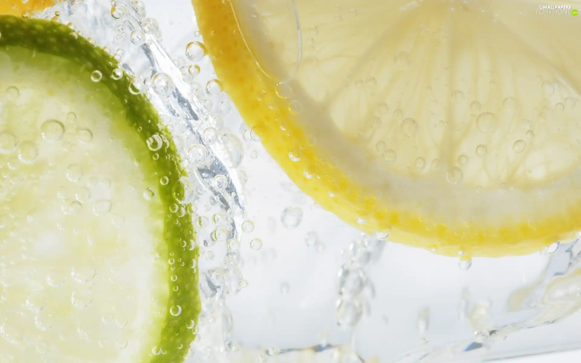 limes, slices, lemons