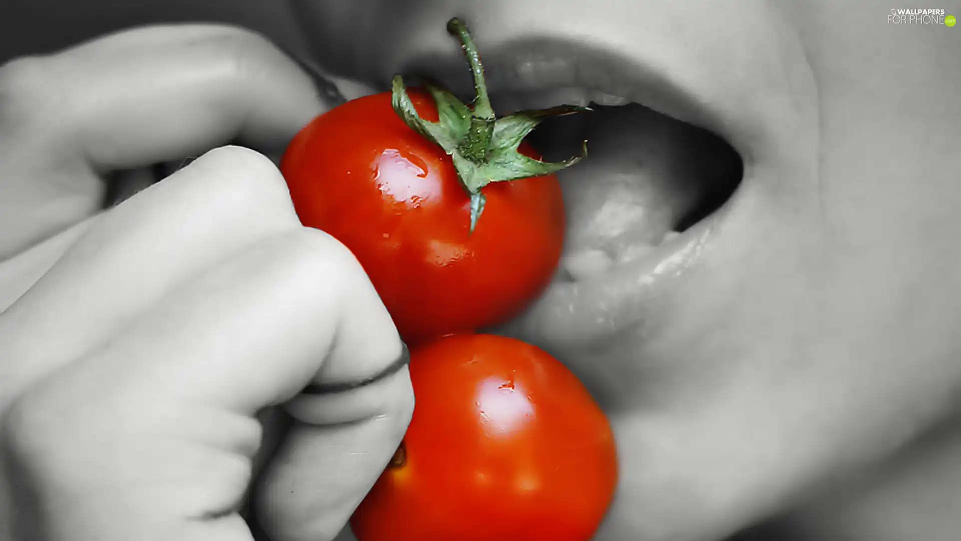 lips, Red, tomatoes