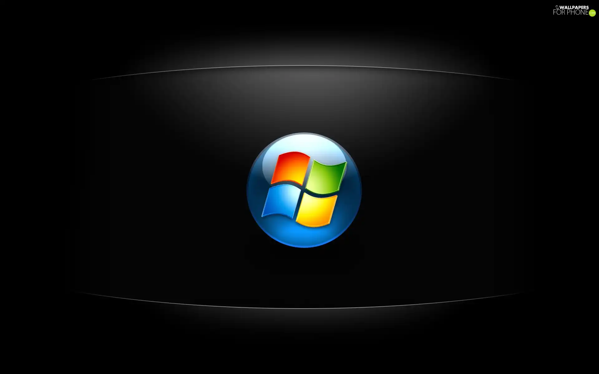 windows, screen, logo, Black