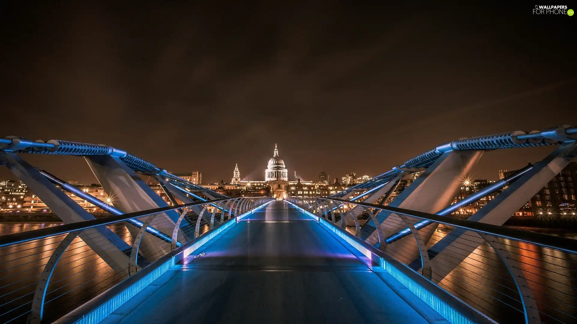 London, Floodlit, bridge