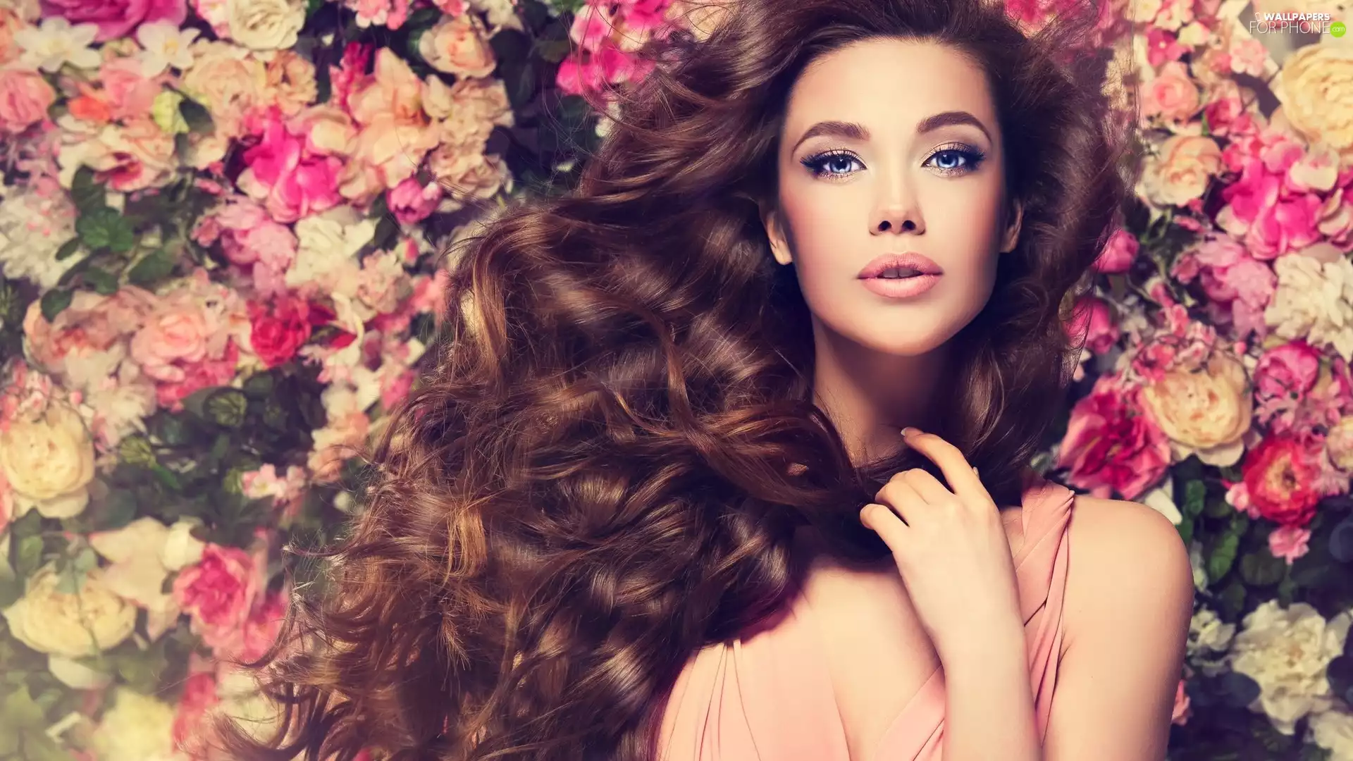 Hair, Flowers, Women, Longs, light brown