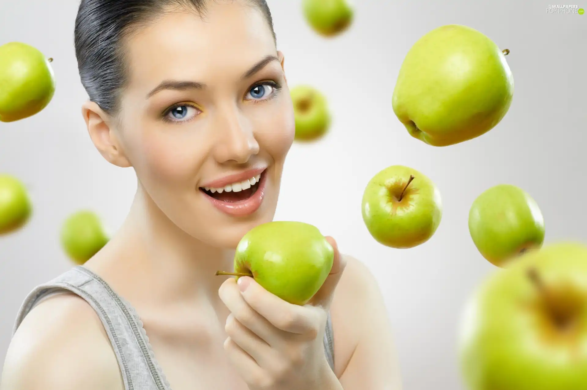 apples, Women, make-up