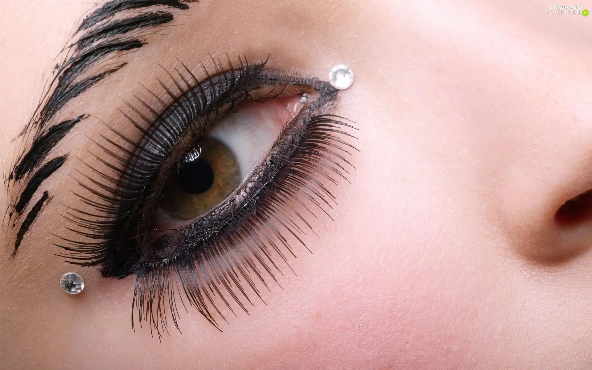 Diamonds, eye, make-up