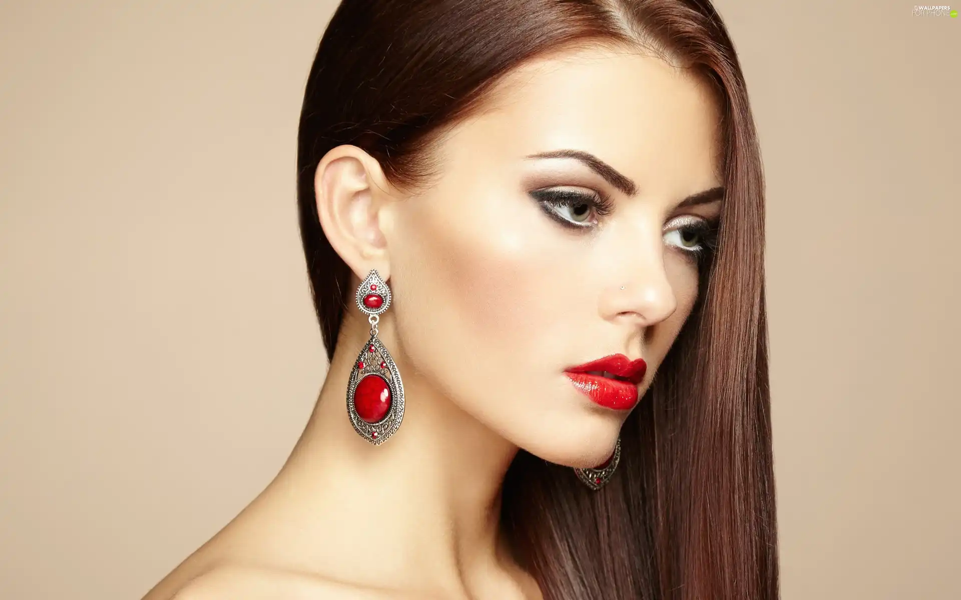 ear-ring, Women, make-up