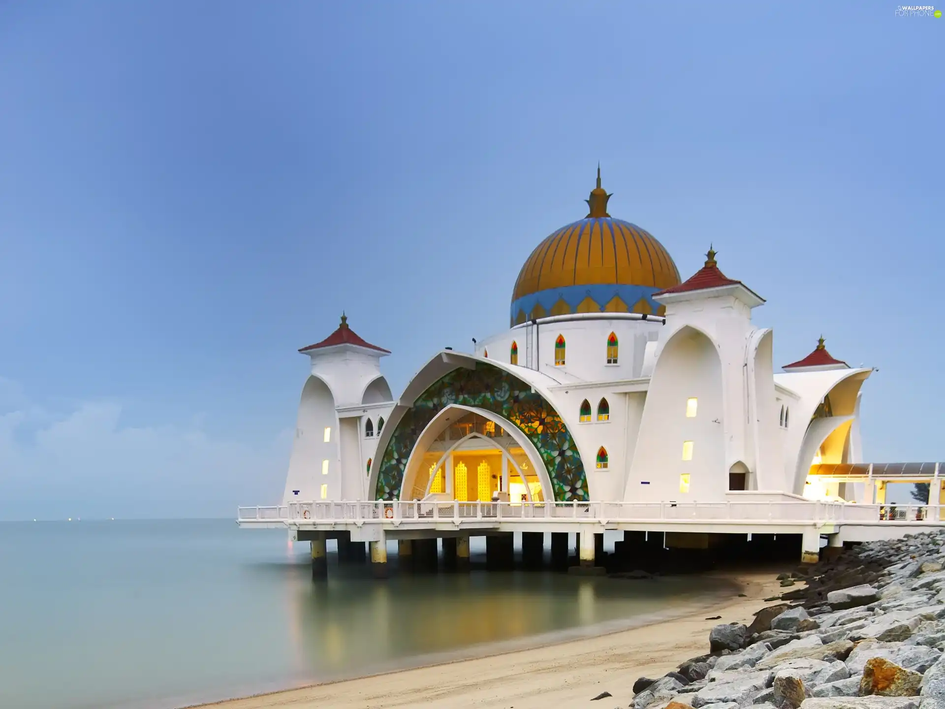 Malaysia, mosque, Island