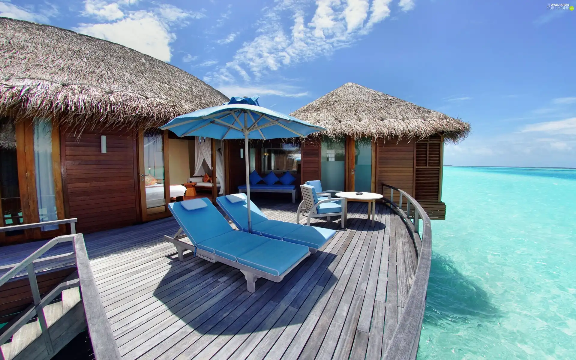 Hotel hall, Ocean, Maldives, terrace