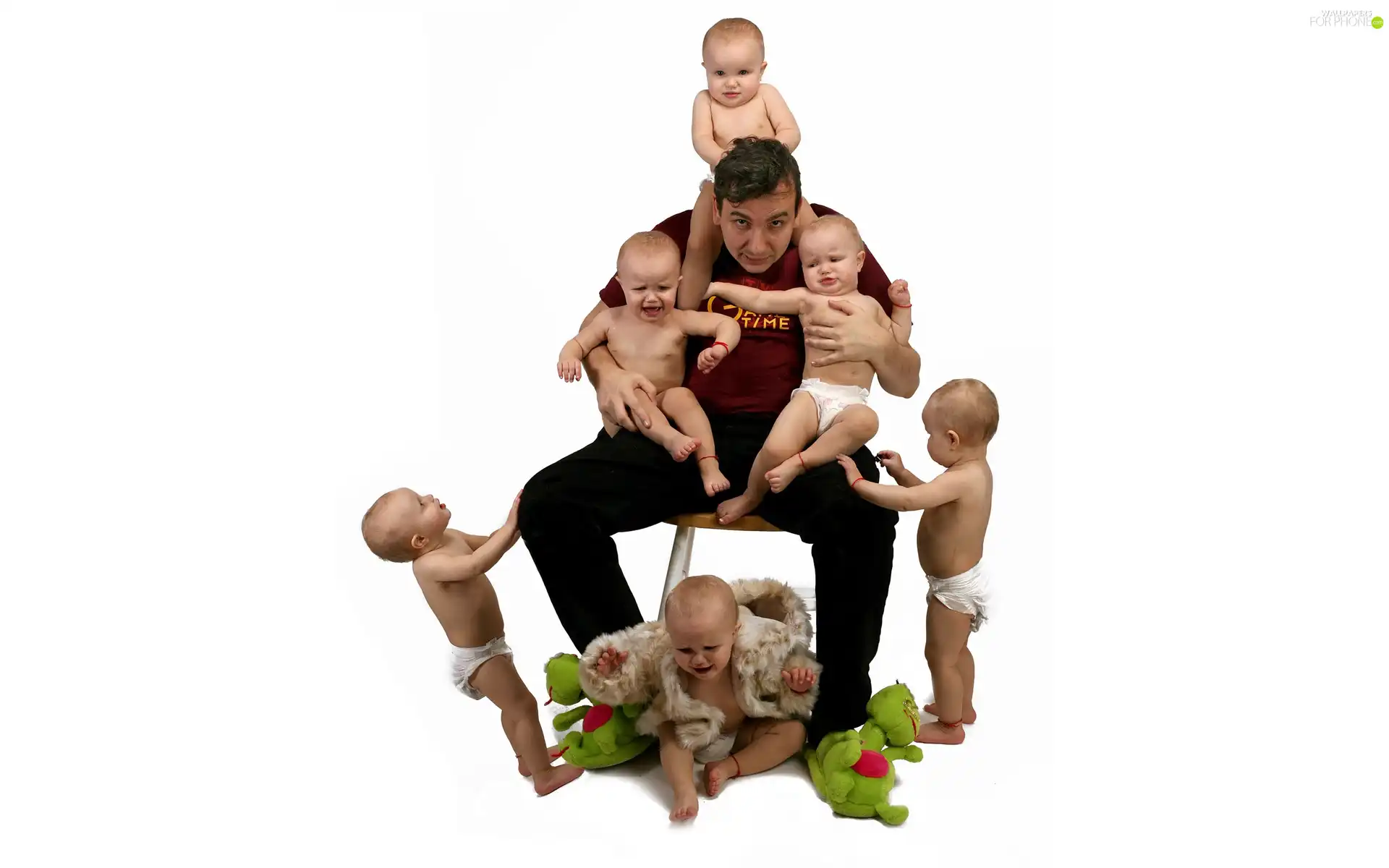 Kids, a man
