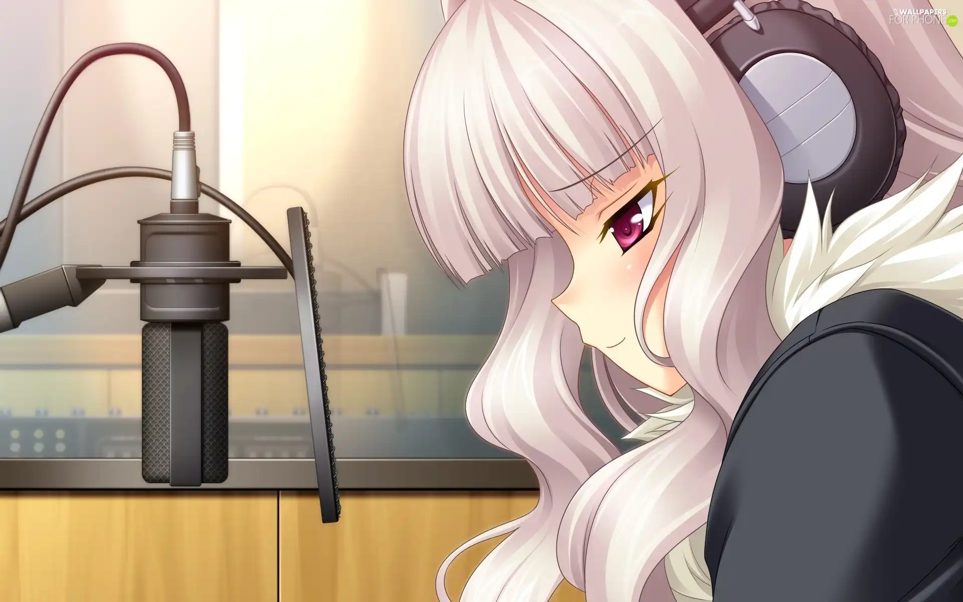 Manga, Anime, girl, HEADPHONES, Mike
