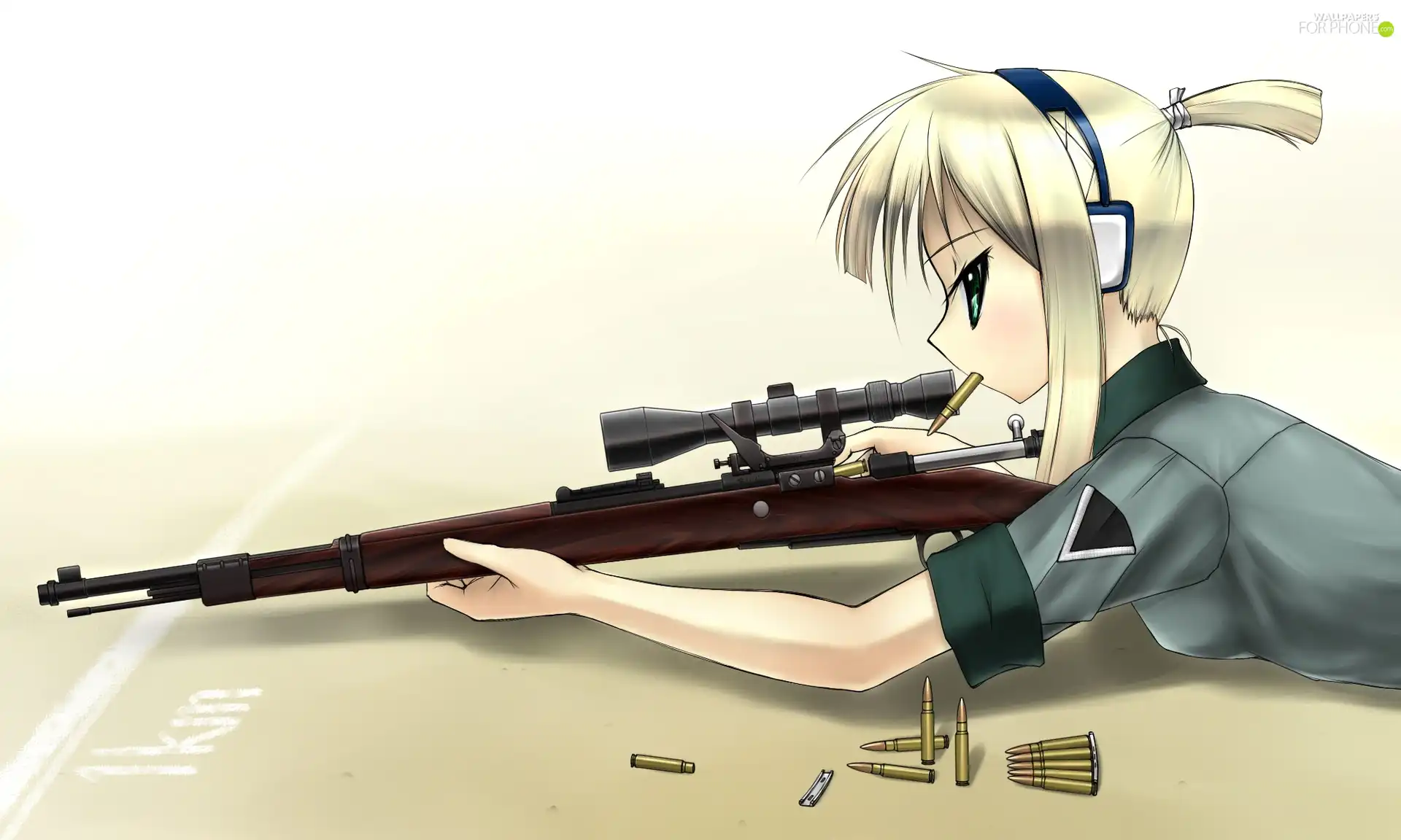 Manga, young, sniper
