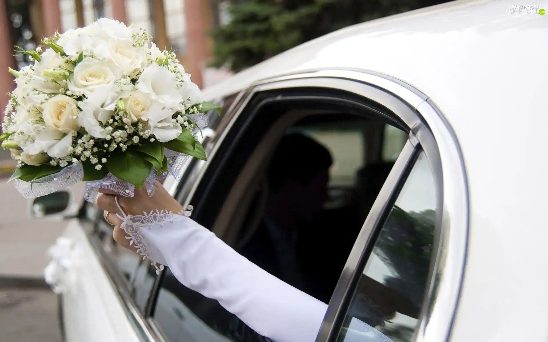 bouquet, hand, marriage, Automobile