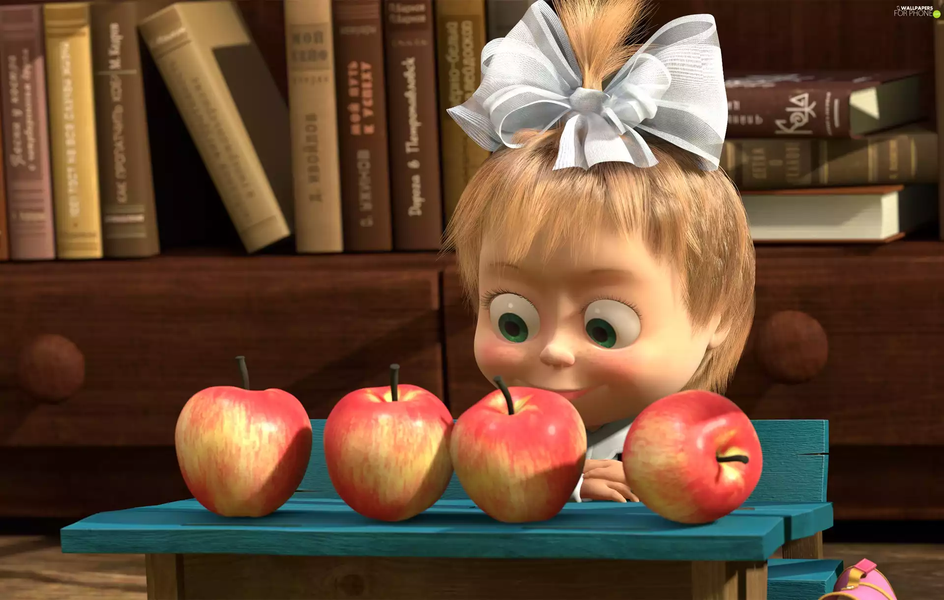 series, Masha, apples, Masha and the Bear