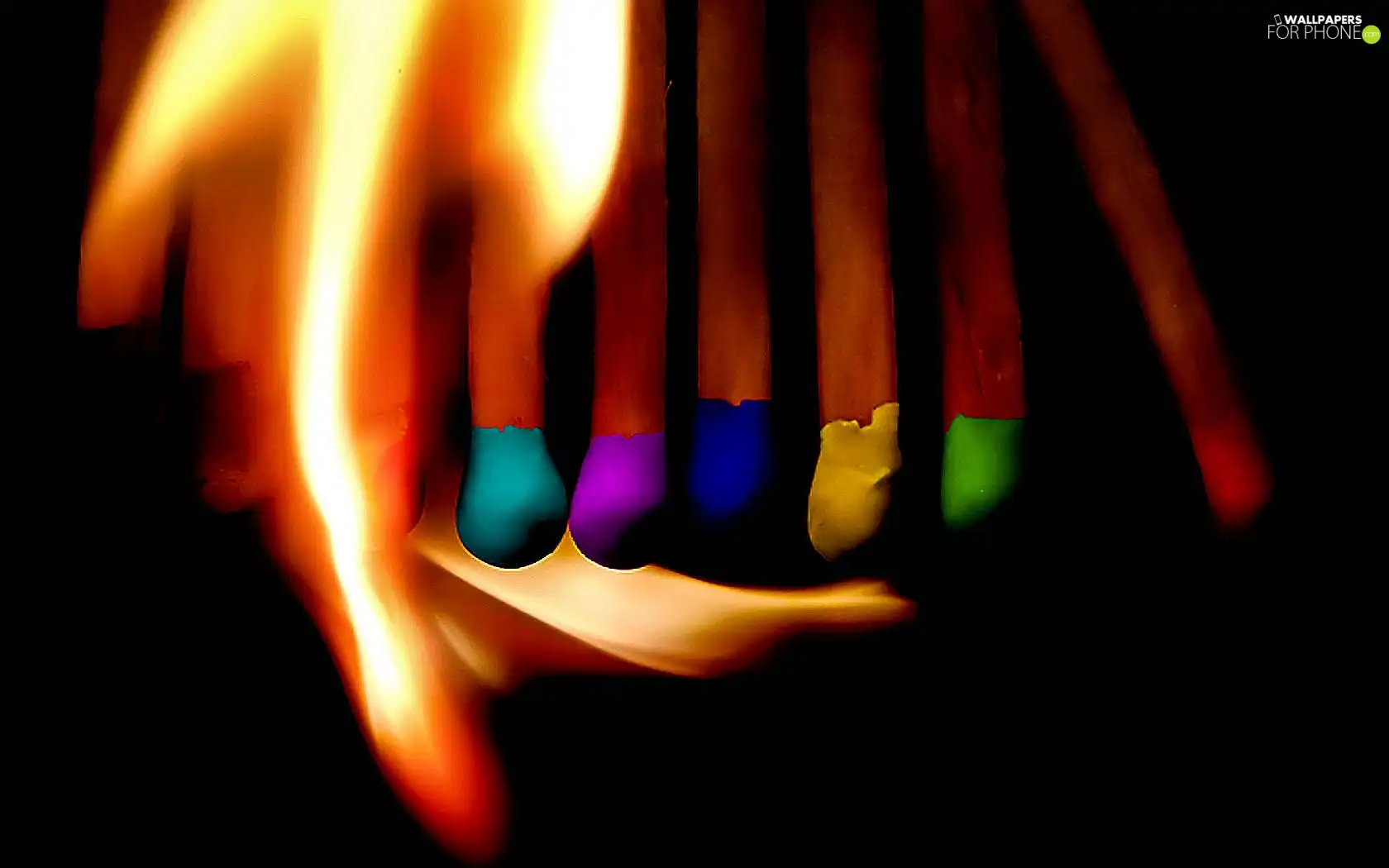Big Fire, color, matches