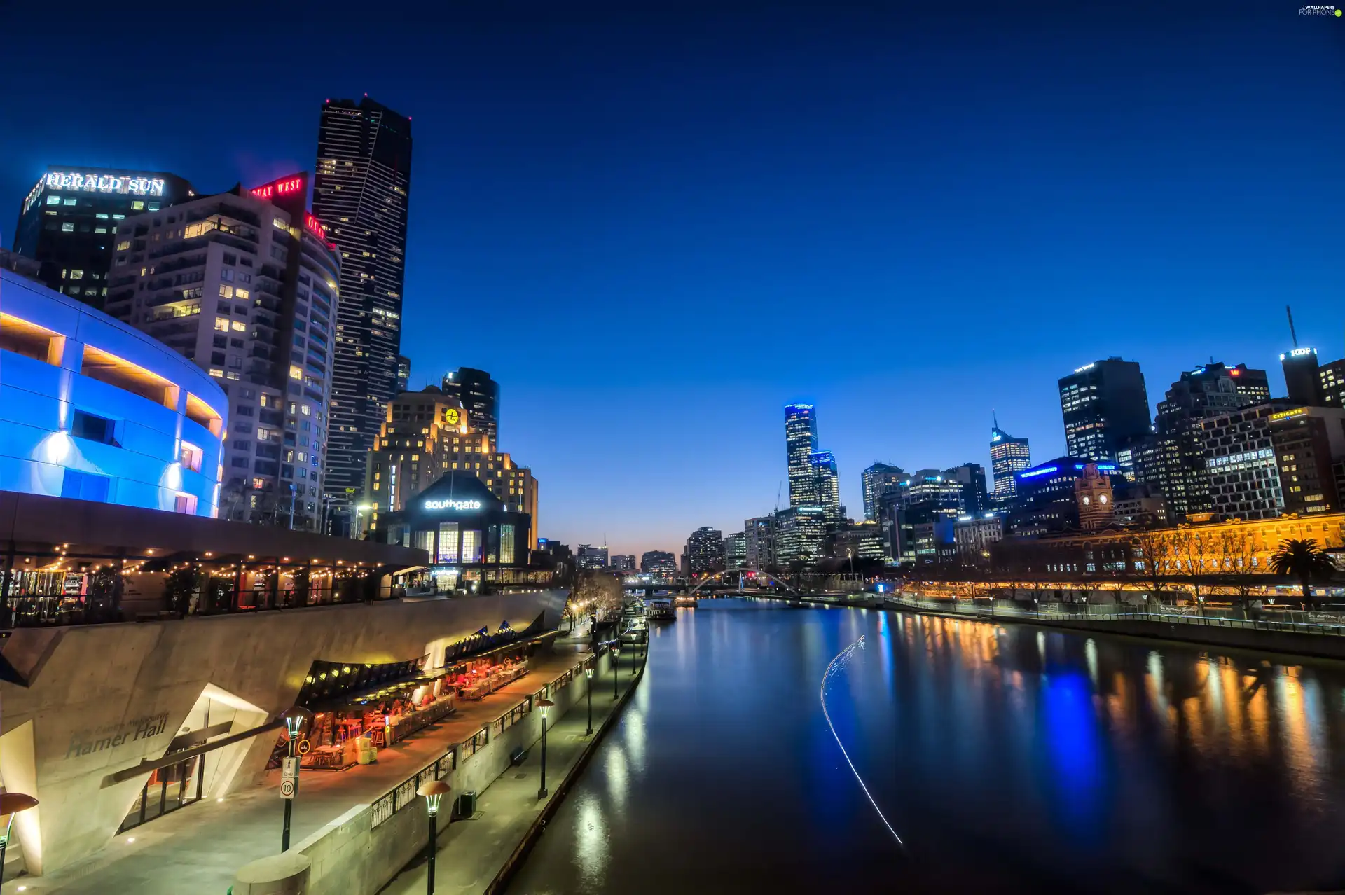 Town, Melbourne at Night