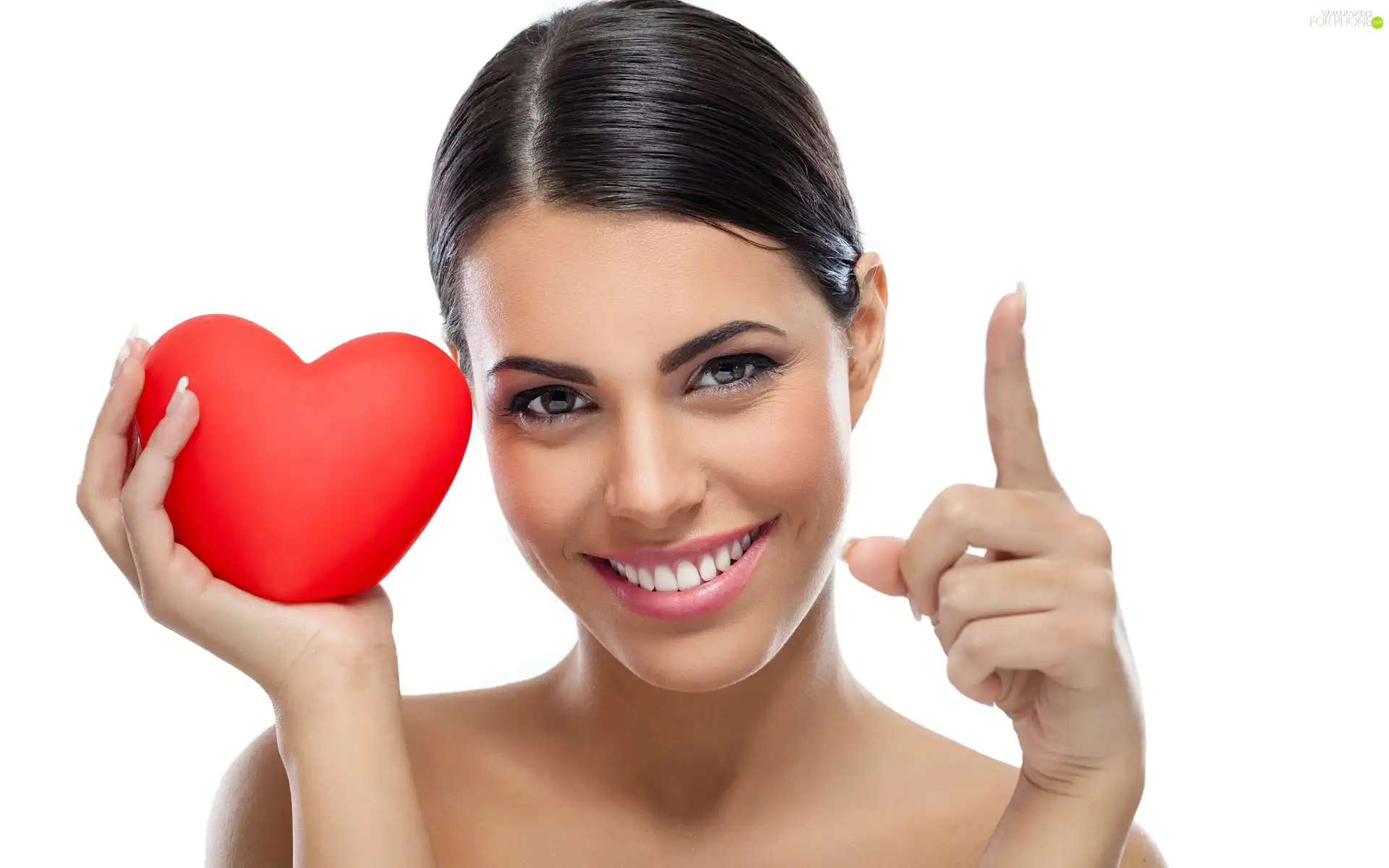 Heart, model, smiling, Valentine