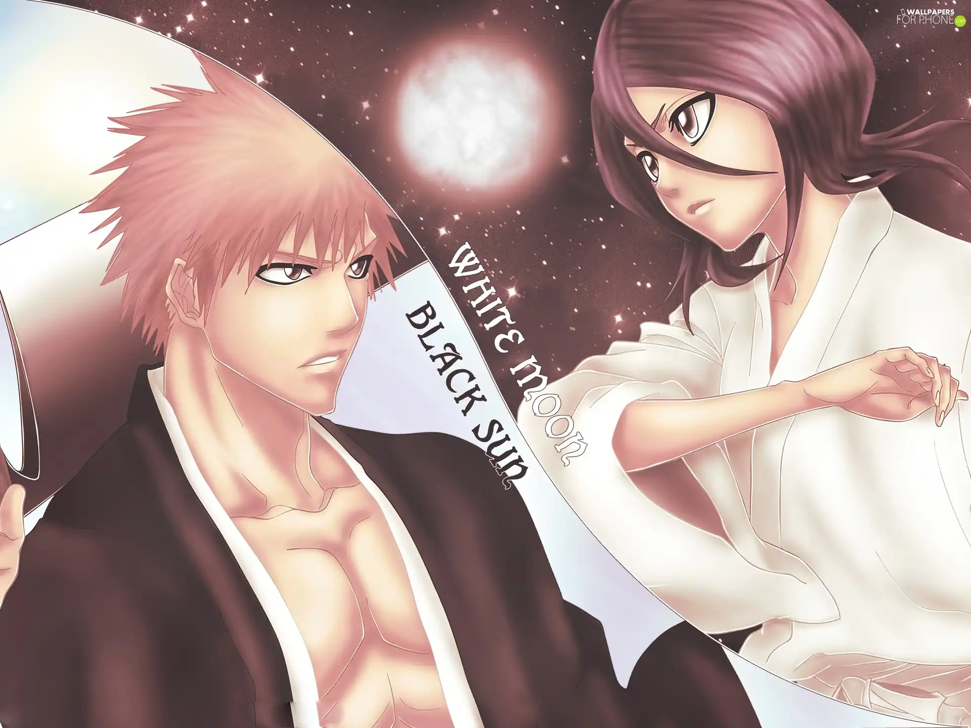 Kurosaki, sun, moon, Kuchiki