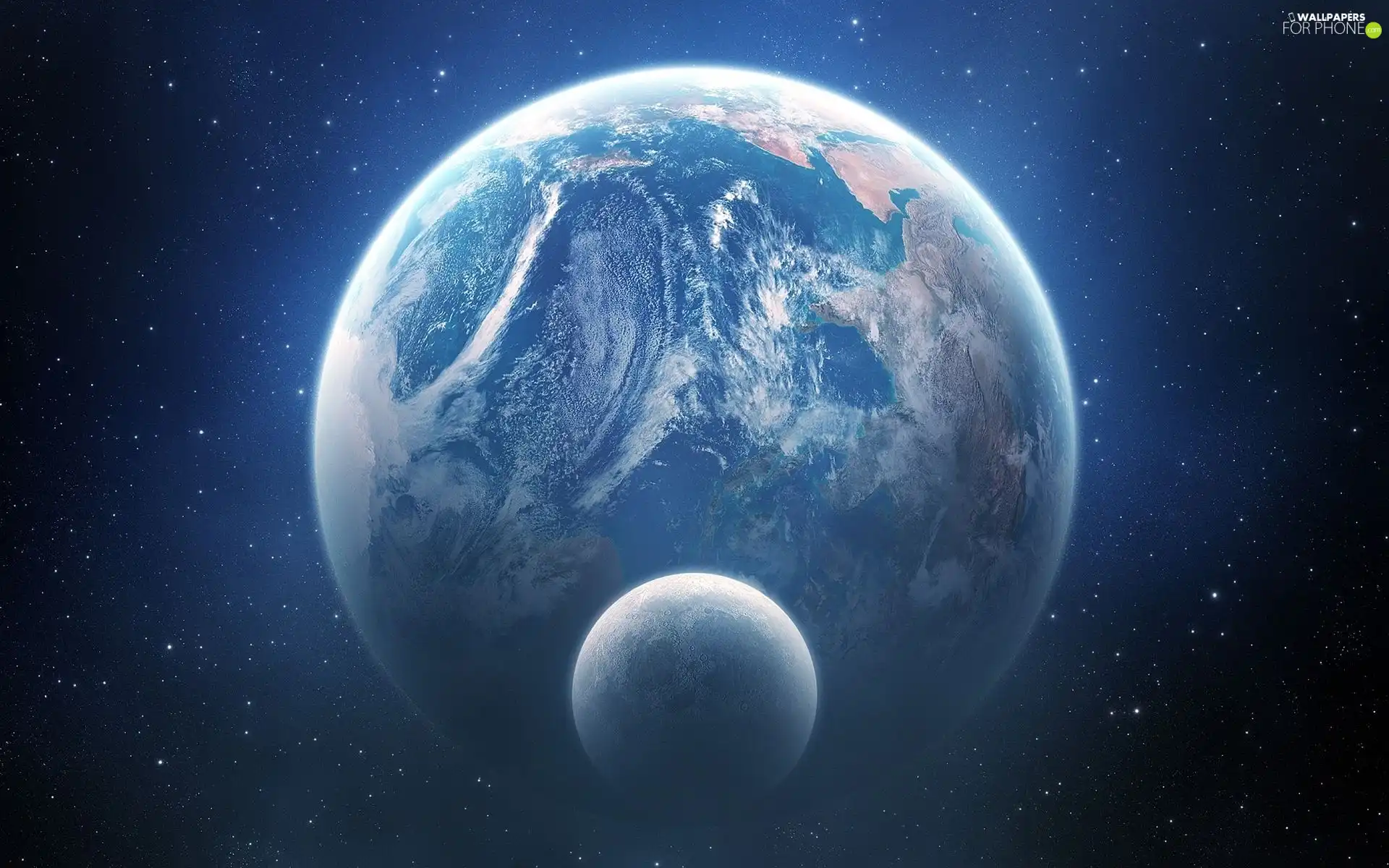 land, moon