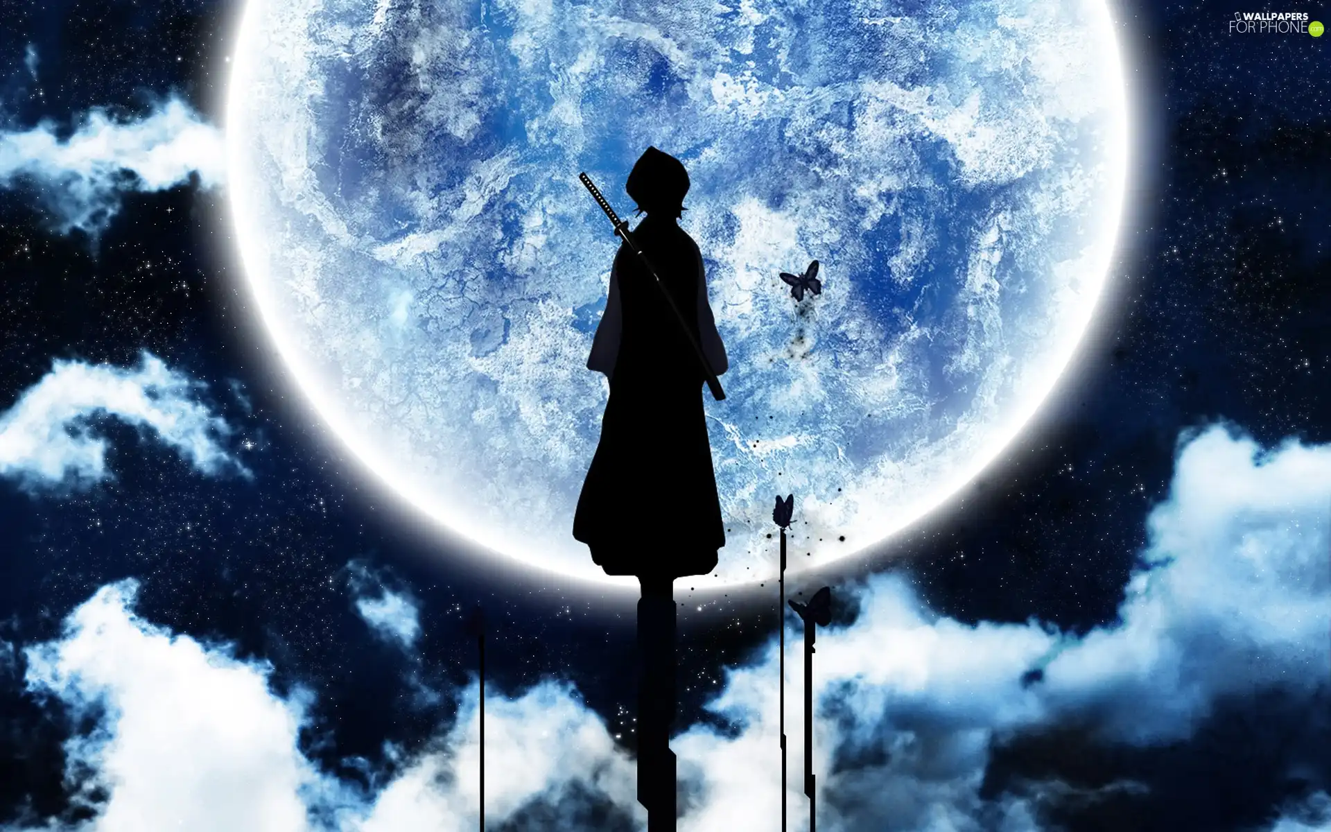 moon, bleach, Rukia