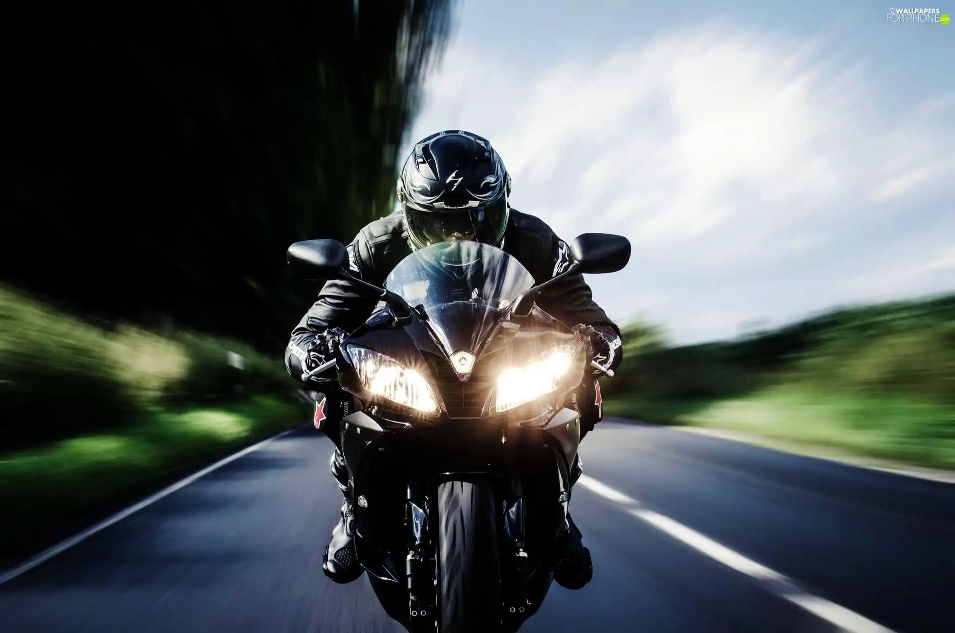 Way, motor-bike, Motorcyclist