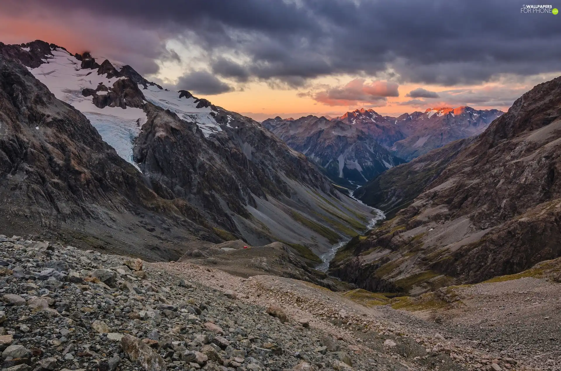 clouds, Mountains