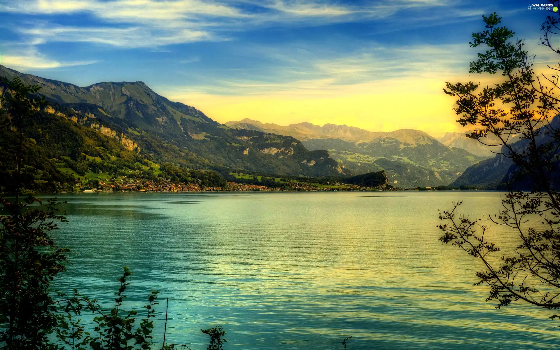 lake, Mountains