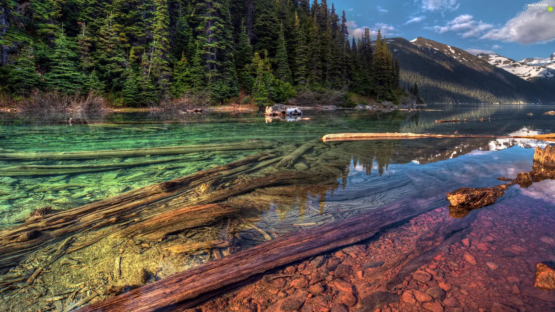 Mountains, high, River